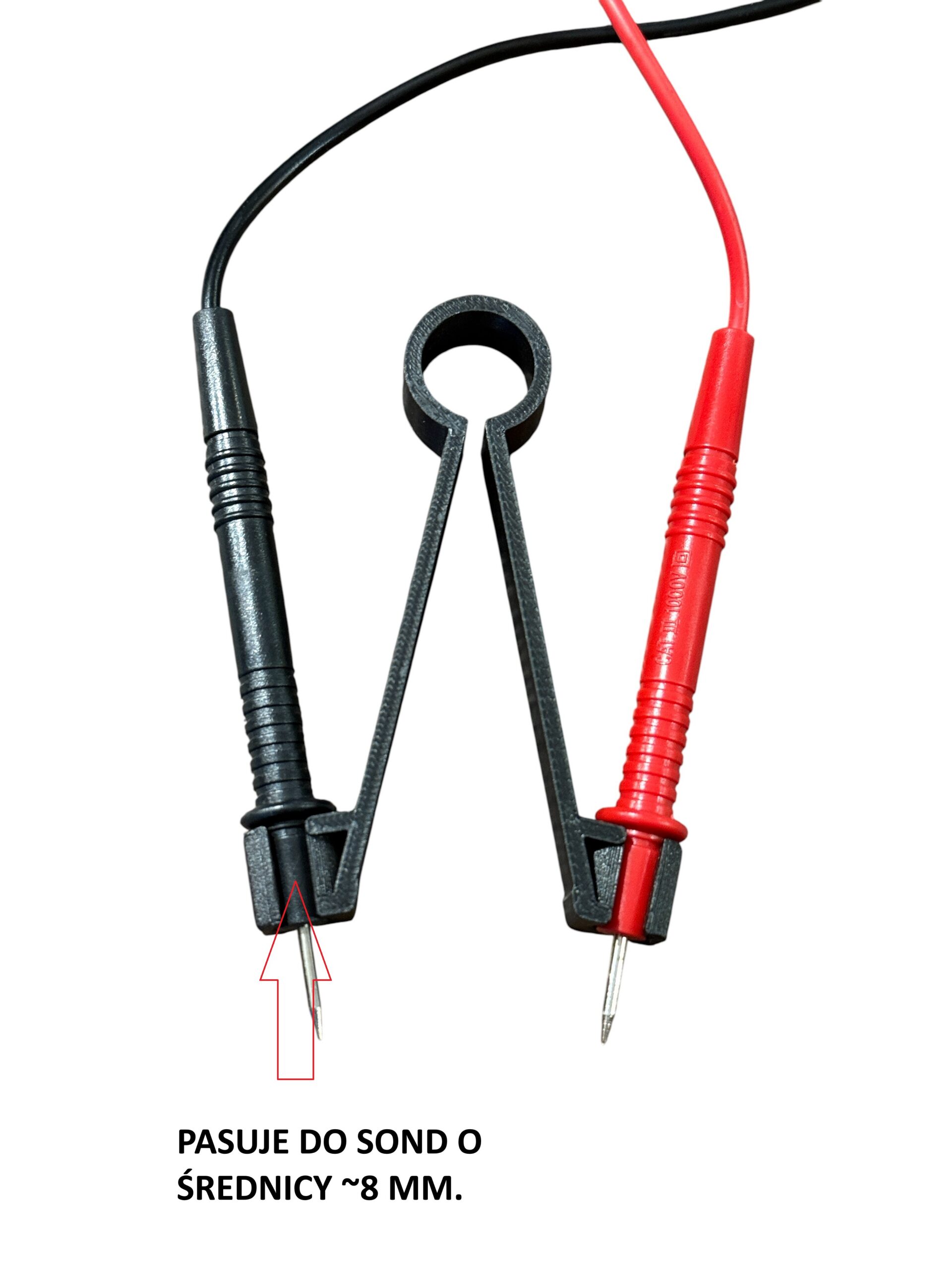 Pęseta, uchwyt do sond pomiarowych multimetru / miernika 8 mm - obrazek 2