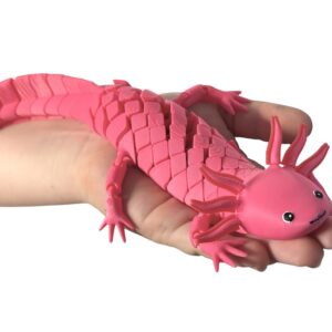 Aksolotl XL segmentowy 3D– Bajeczna, Giętka, Ruchoma Figurka, zabawka, prezent