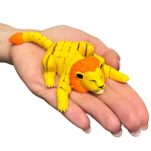 Lew segmentowy 3D – król dżungli w twoich dłoniach, ruchoma zabawka
