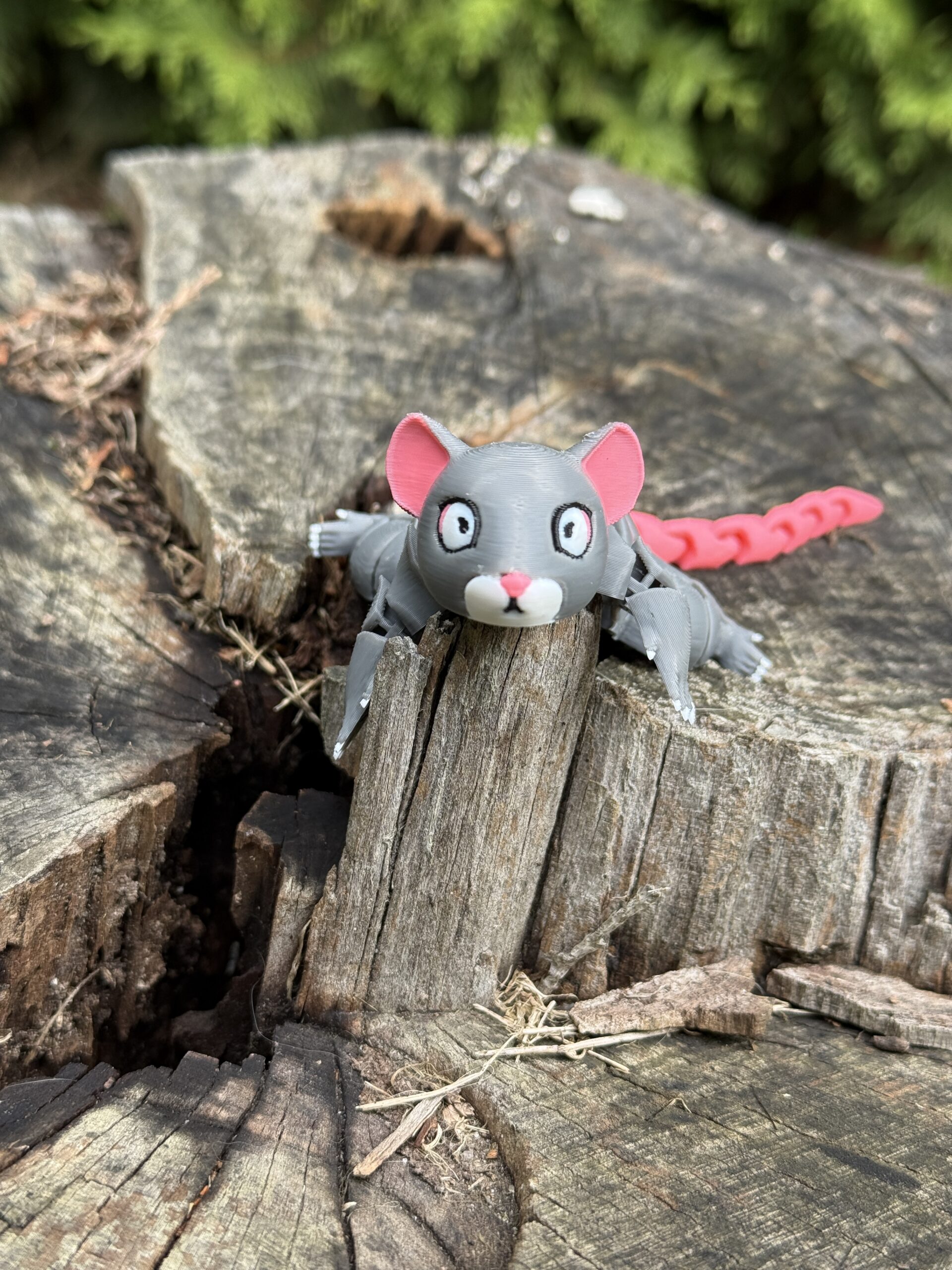 Myszka segmentowa 3D – ruchoma, elastyczna i przesłodka! Zabawka, prezent - obrazek 3