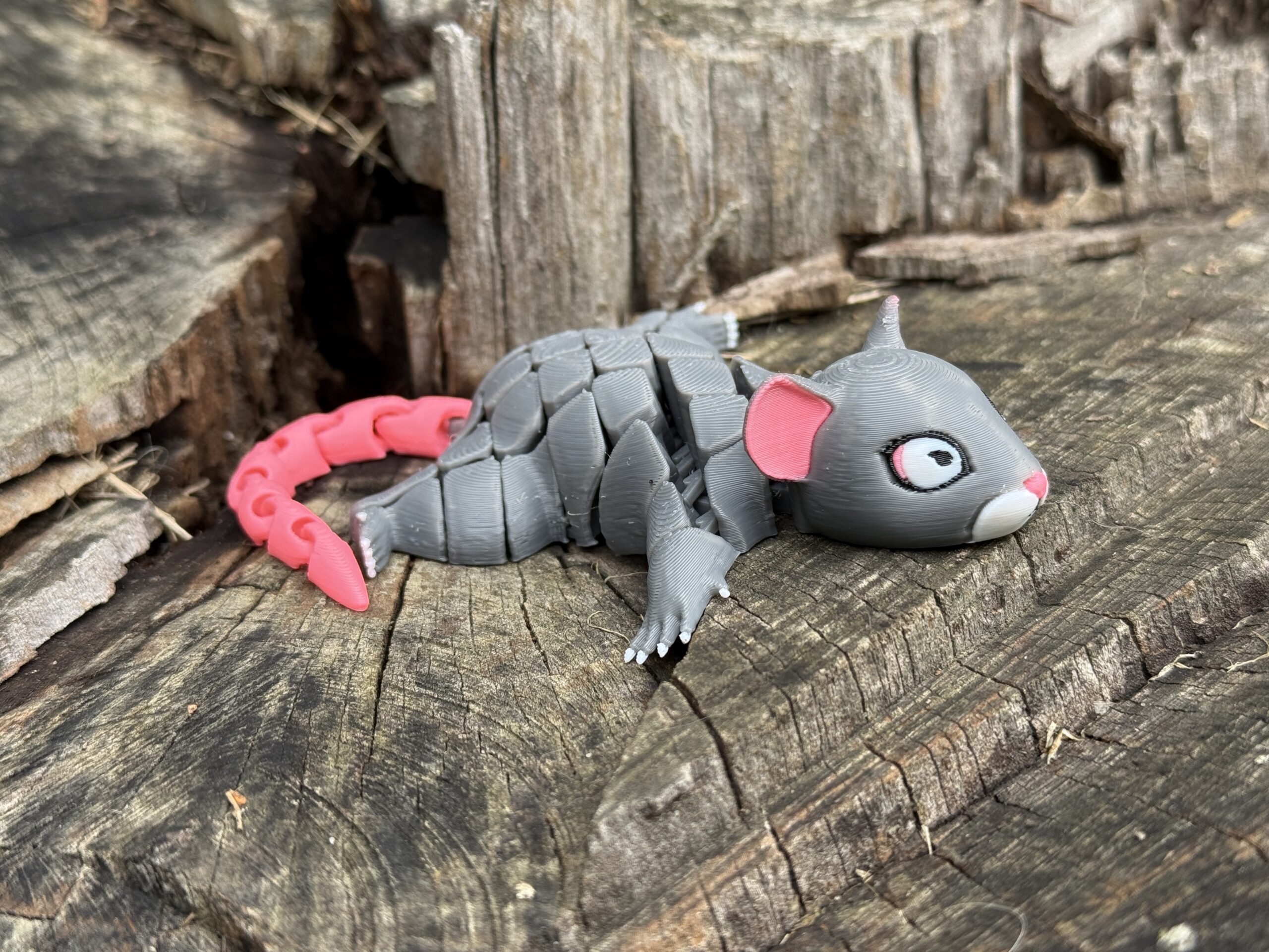 Myszka segmentowa 3D – ruchoma, elastyczna i przesłodka! Zabawka, prezent - obrazek 4