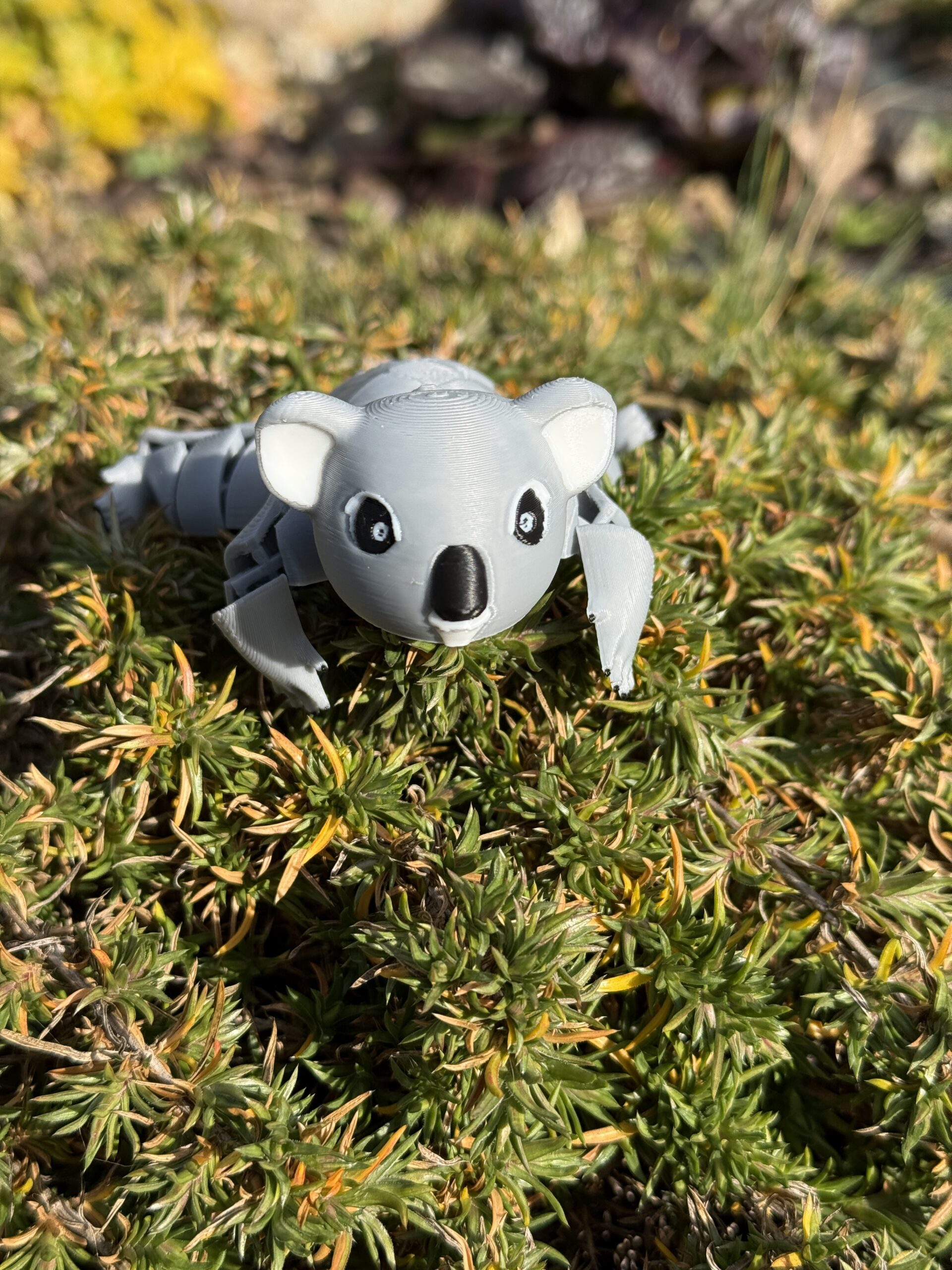 Segmentowy Koala – elastyczna, ruchoma figurka 3D, zabawka, prezent - obrazek 3