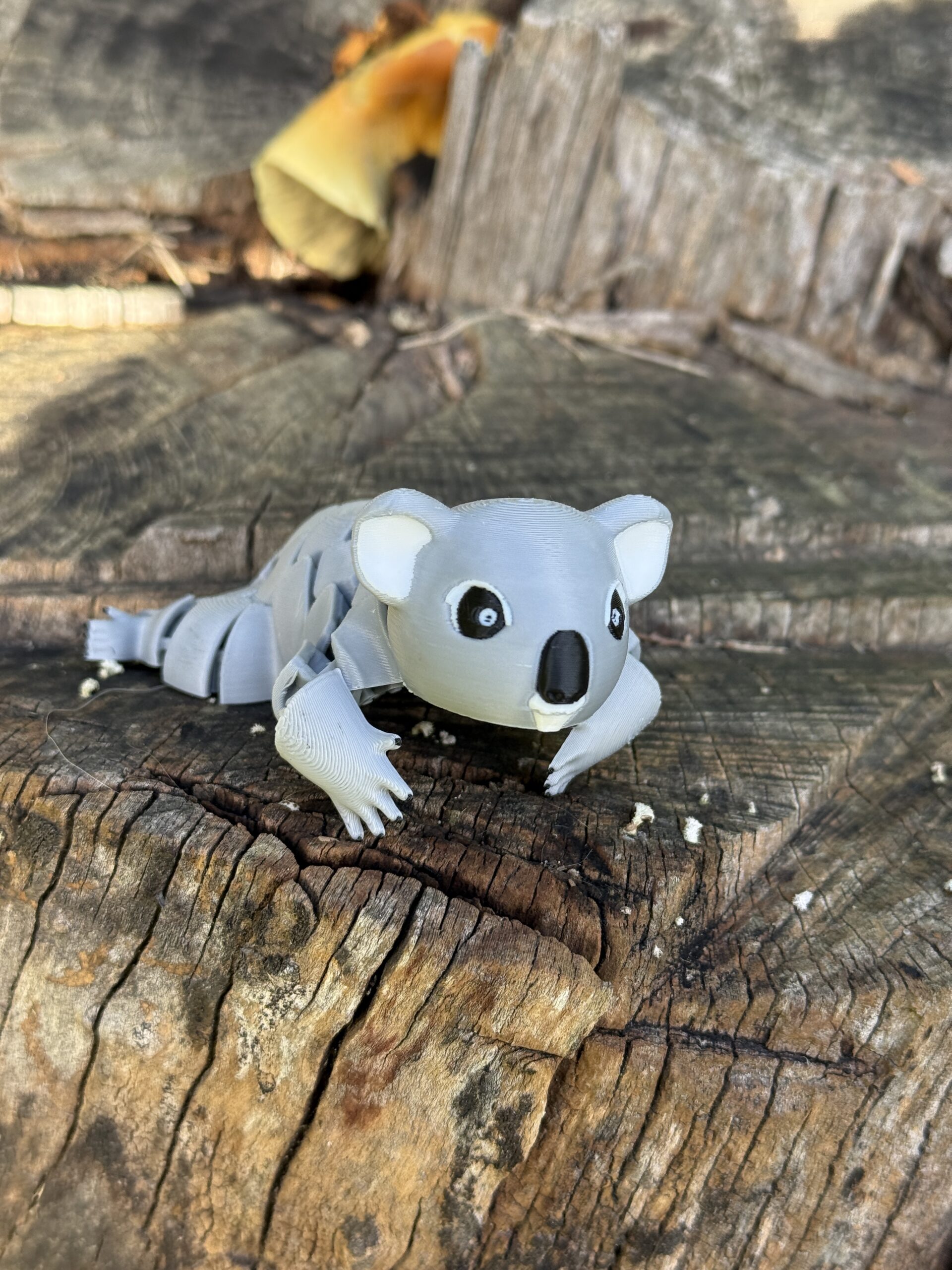 Segmentowy Koala – elastyczna, ruchoma figurka 3D, zabawka, prezent - obrazek 4