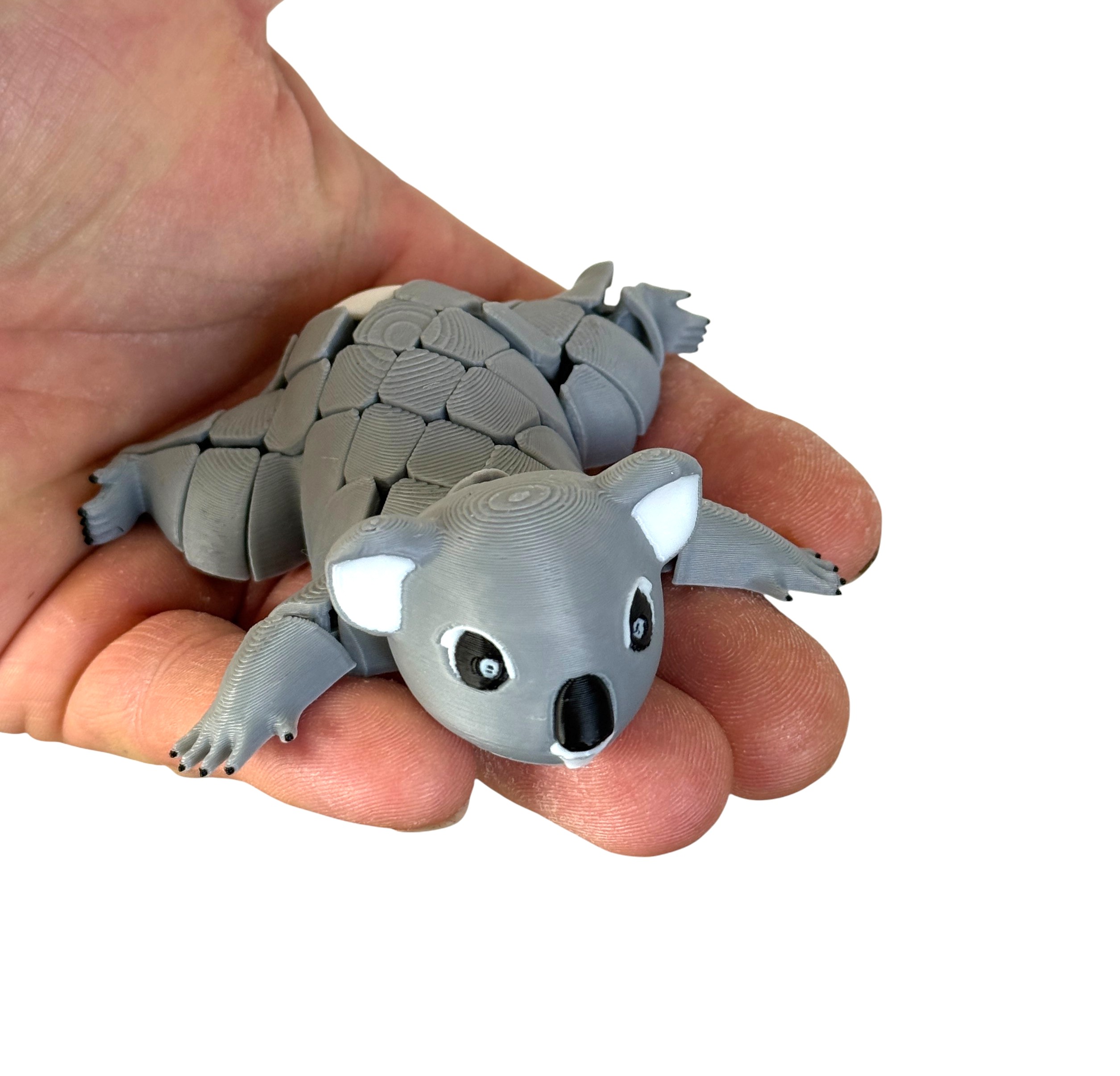 Segmentowy Koala – elastyczna, ruchoma figurka 3D, zabawka, prezent - obrazek 2