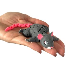 Myszka segmentowa 3D – ruchoma, elastyczna i przesłodka! Zabawka, prezent