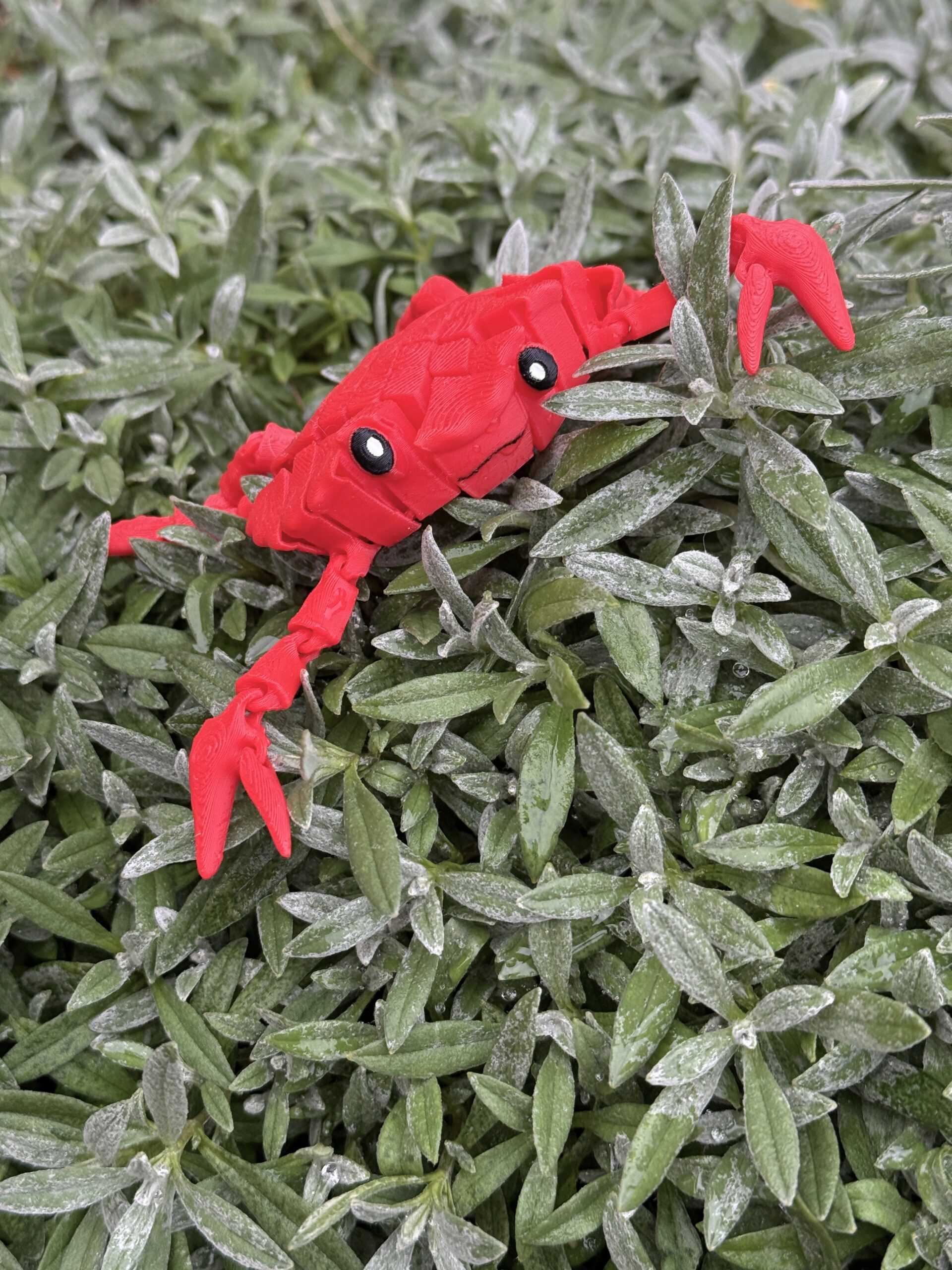 Słodki segmentowy Krab 3D – urocza, elastyczna figurka 3D z ruchomymi szczypcami, zabawka - obrazek 4