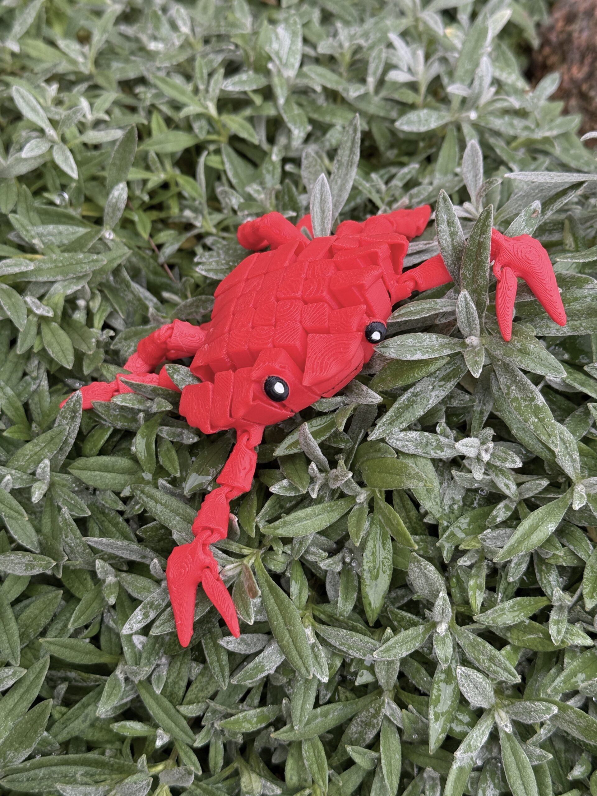 Słodki segmentowy Krab 3D – urocza, elastyczna figurka 3D z ruchomymi szczypcami, zabawka - obrazek 5