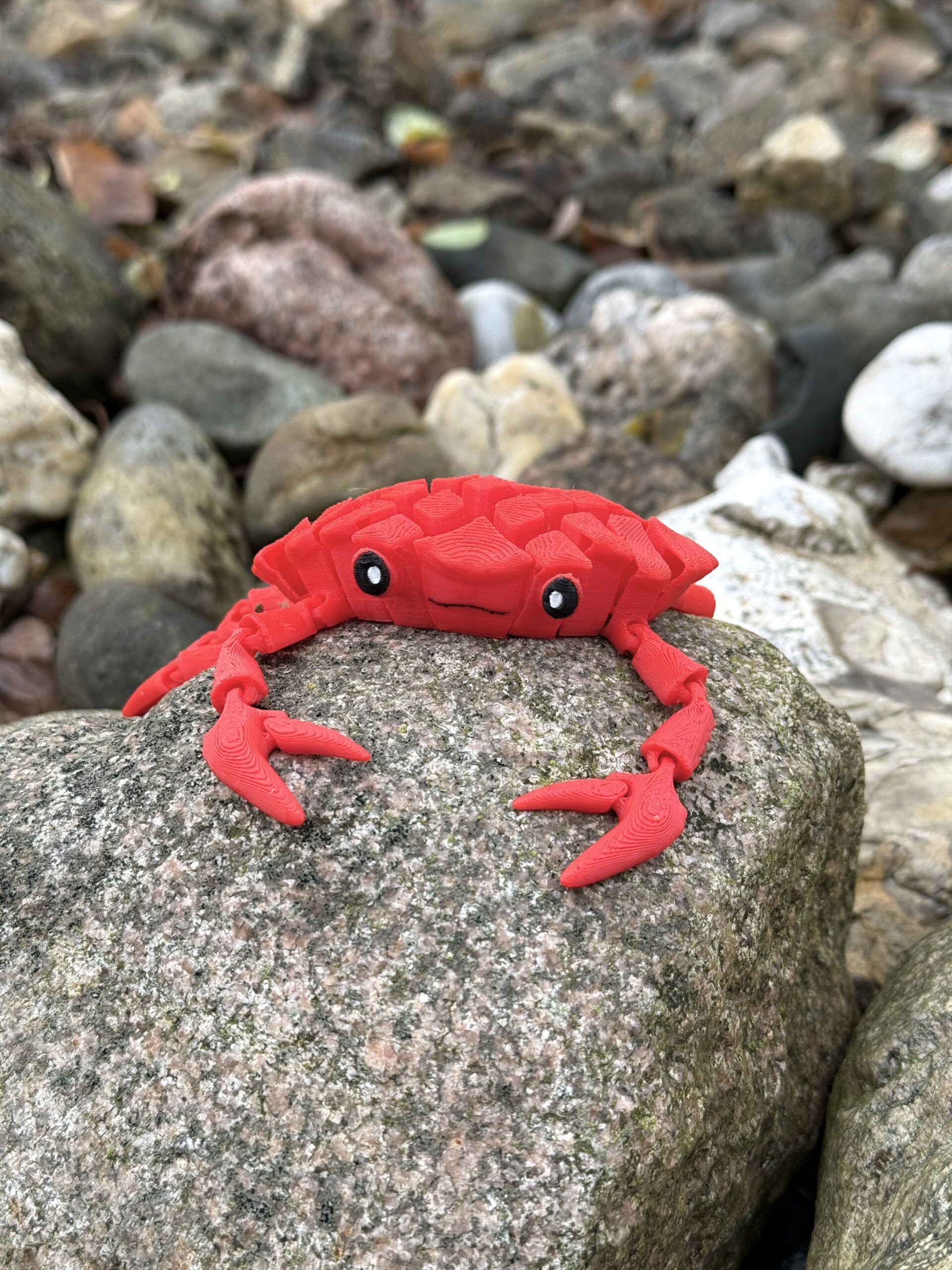 Słodki segmentowy Krab 3D – urocza, elastyczna figurka 3D z ruchomymi szczypcami, zabawka - obrazek 7