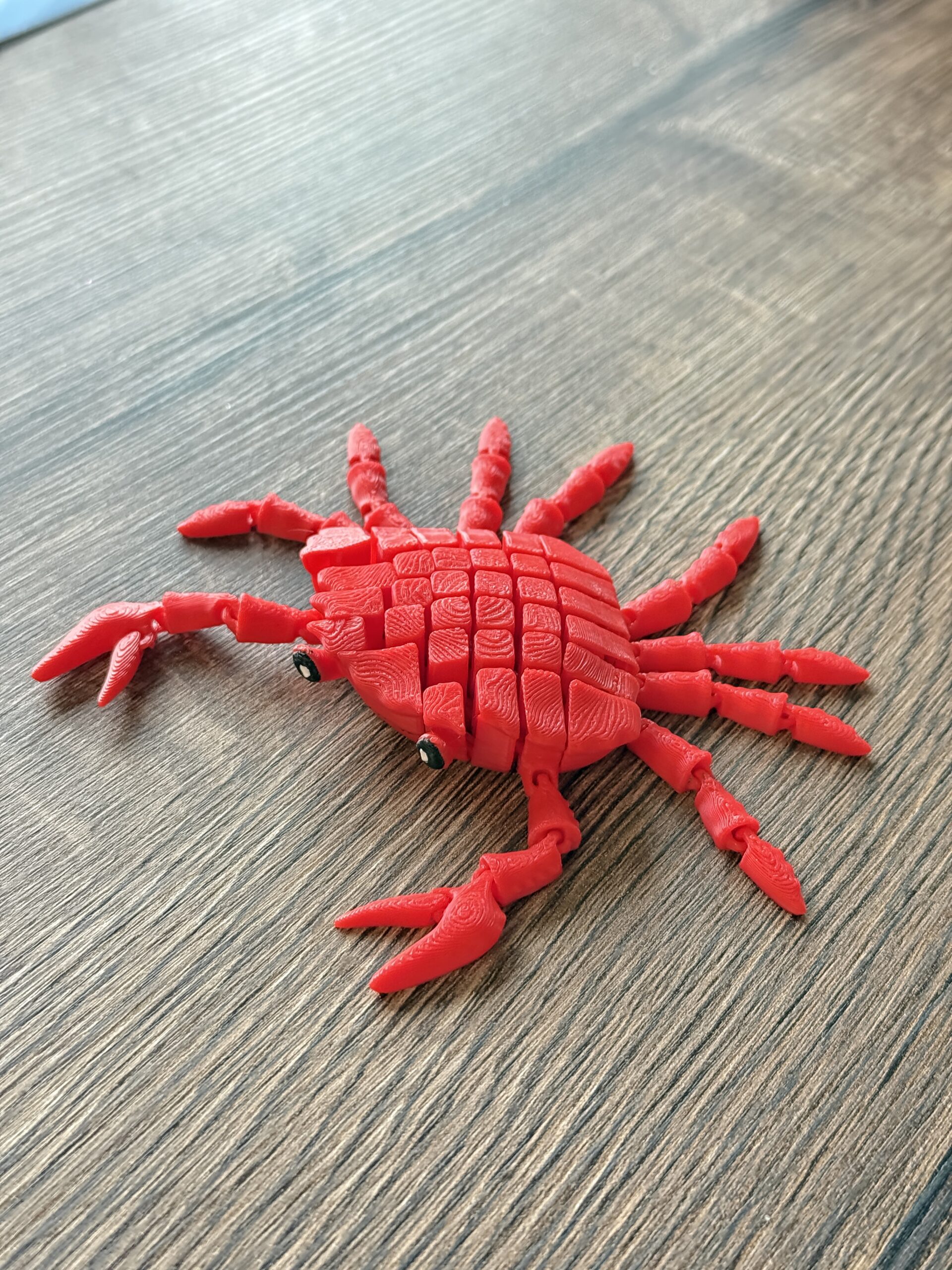 Słodki segmentowy Krab 3D – urocza, elastyczna figurka 3D z ruchomymi szczypcami, zabawka - obrazek 12