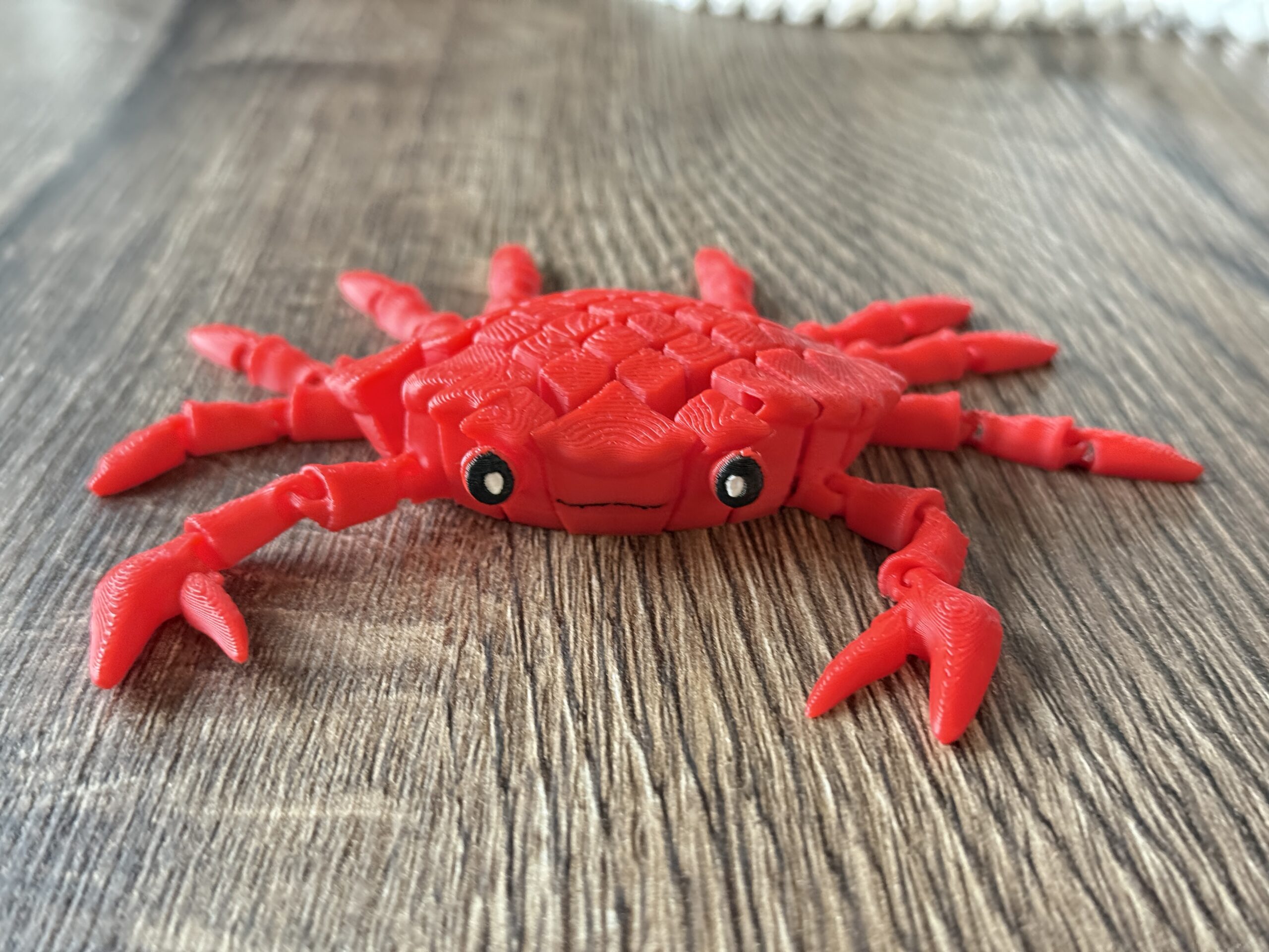 Słodki segmentowy Krab 3D – urocza, elastyczna figurka 3D z ruchomymi szczypcami, zabawka - obrazek 13