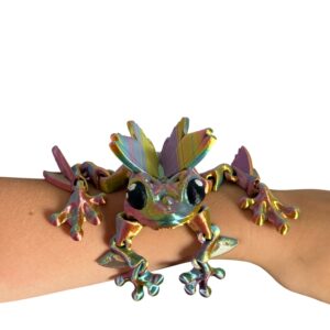 Przegubowa Żaba ze Skrzydłami 3D – bajeczna figurka 3D, ruchome elementy, ozdoba