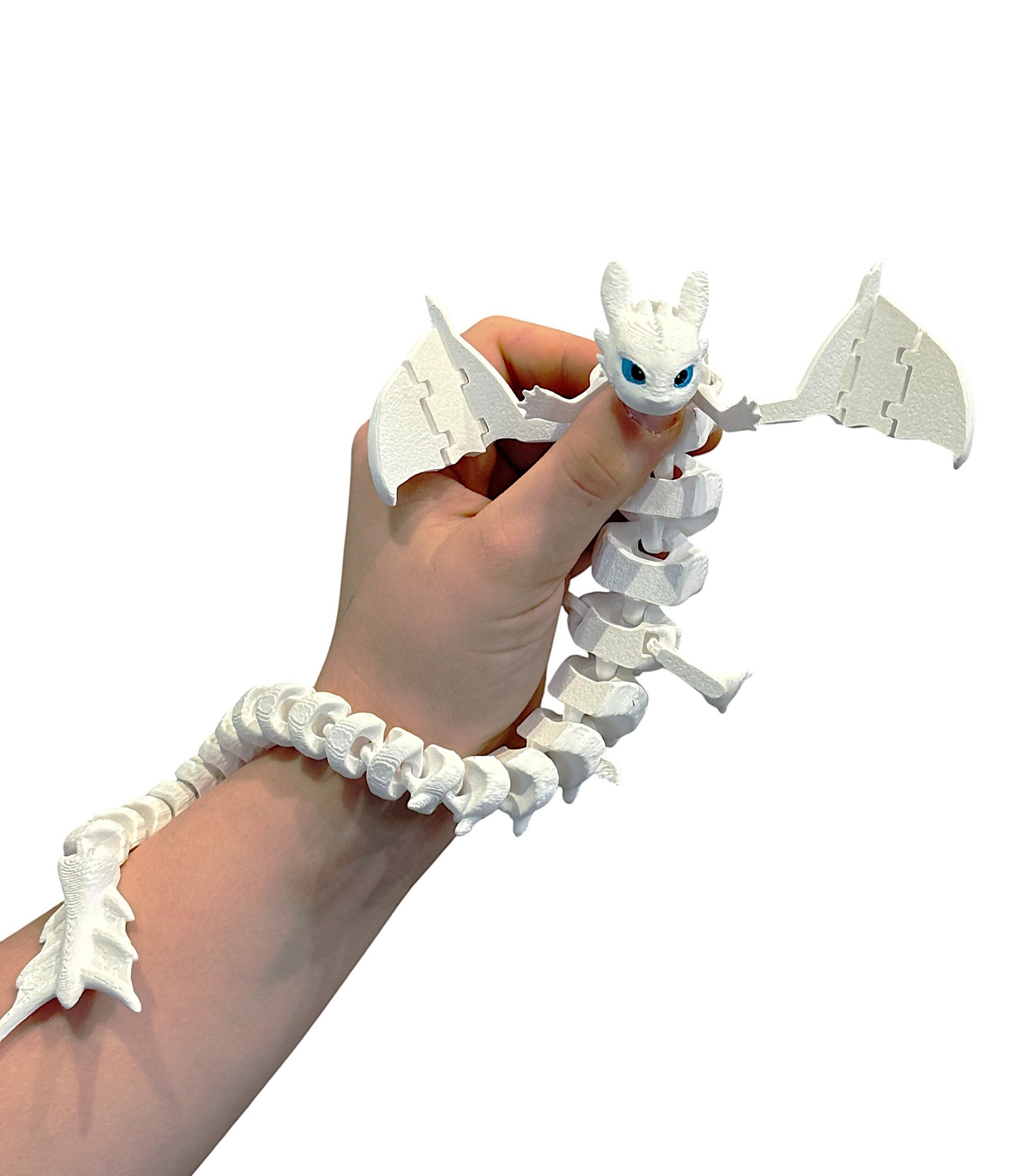 Biała Furia 3D 30 cm– przegubowa figurka inspirowana „Jak wytresować smoka” - obrazek 2