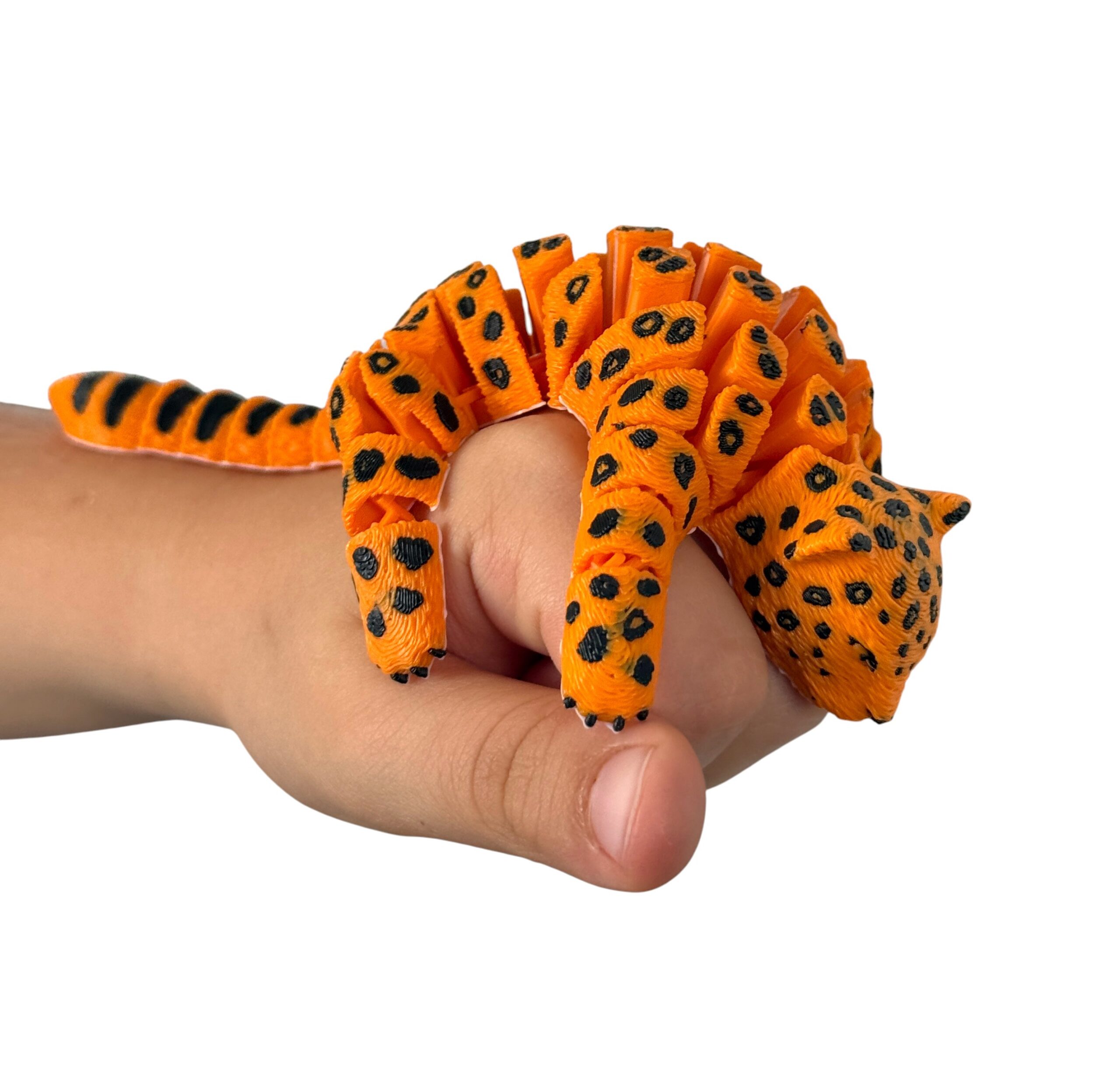 Lampart Plamisty 3D – Segmentowa, Ruchoma Figurka, zabawka - obrazek 4