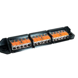 Szyna montażowa, uchwyt na złączki, kostki WAGO 221 – 3x5 solidny i mocny