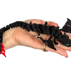Nocna Furia XL – przegubowa figurka 3D 30 cm inspirowana „Jak wytresować smoka”