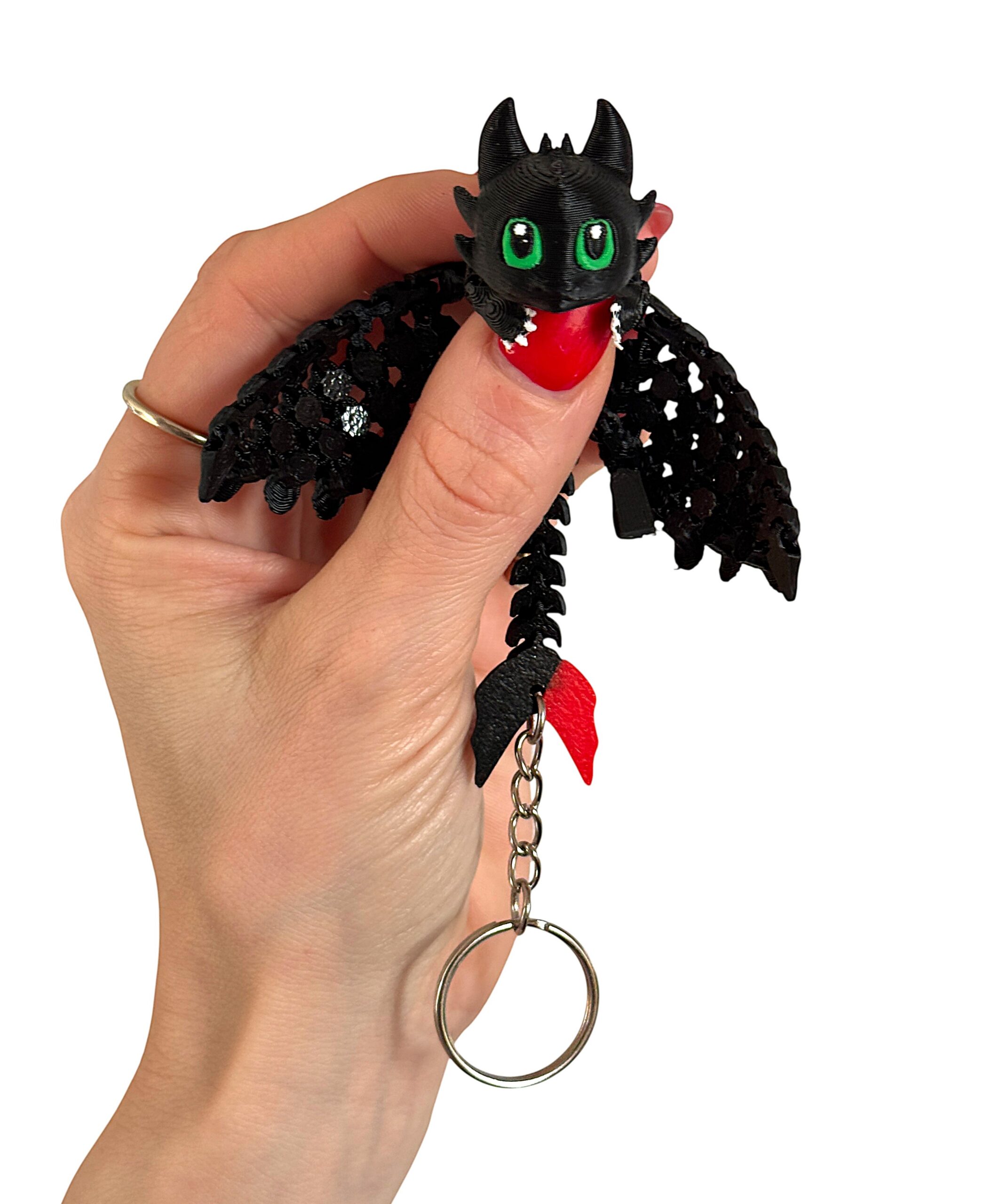 Szczerbatek 3D ruchomy Brelok – Nocna Furia z „Jak wytresować smoka” - obrazek 2