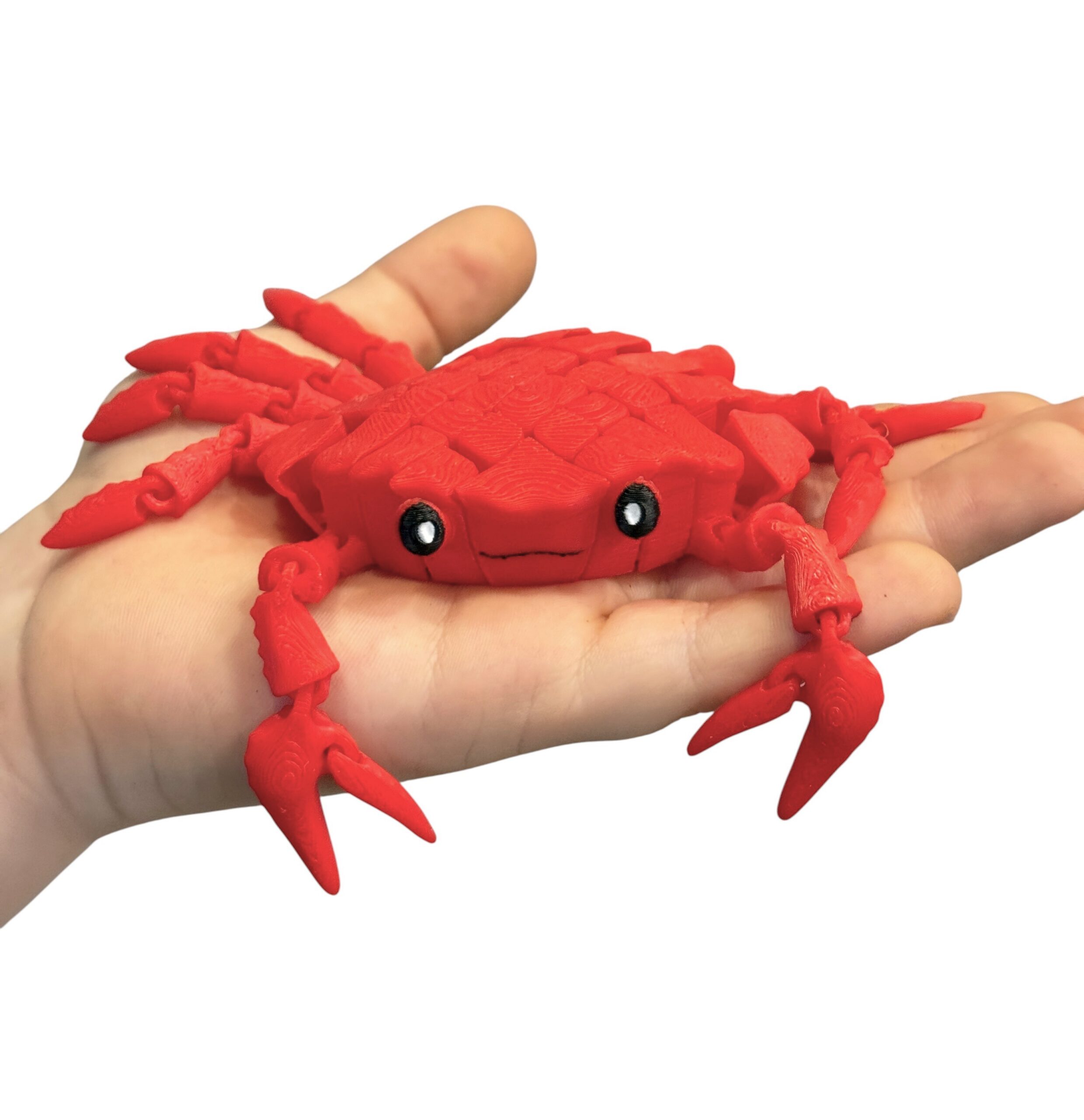Słodki segmentowy Krab 3D – urocza, elastyczna figurka 3D z ruchomymi szczypcami, zabawka