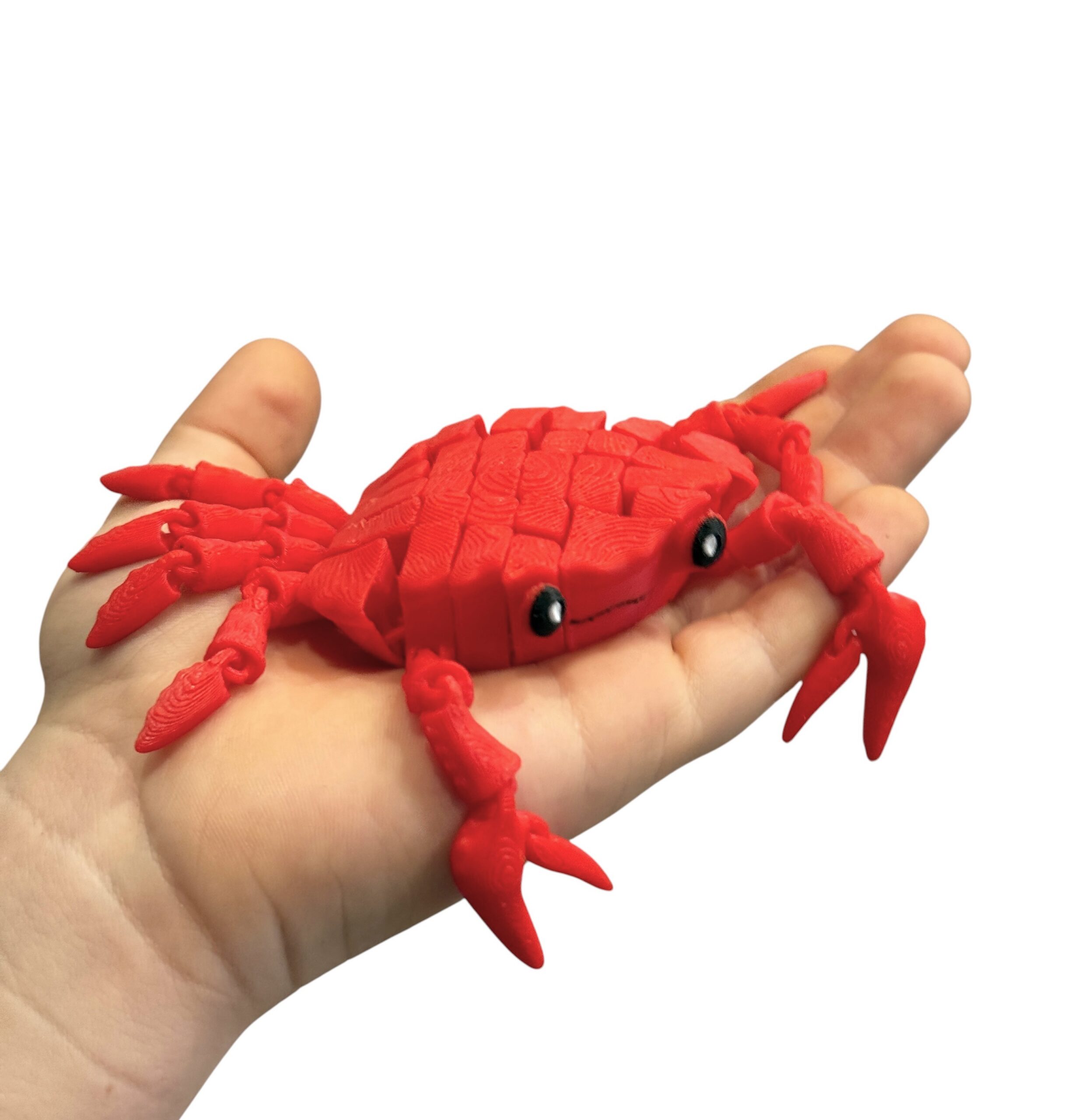 Słodki segmentowy Krab 3D – urocza, elastyczna figurka 3D z ruchomymi szczypcami, zabawka - obrazek 15