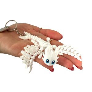 Biała Furia 3D– brelok przegubowy inspirowany „Jak wytresować smoka”