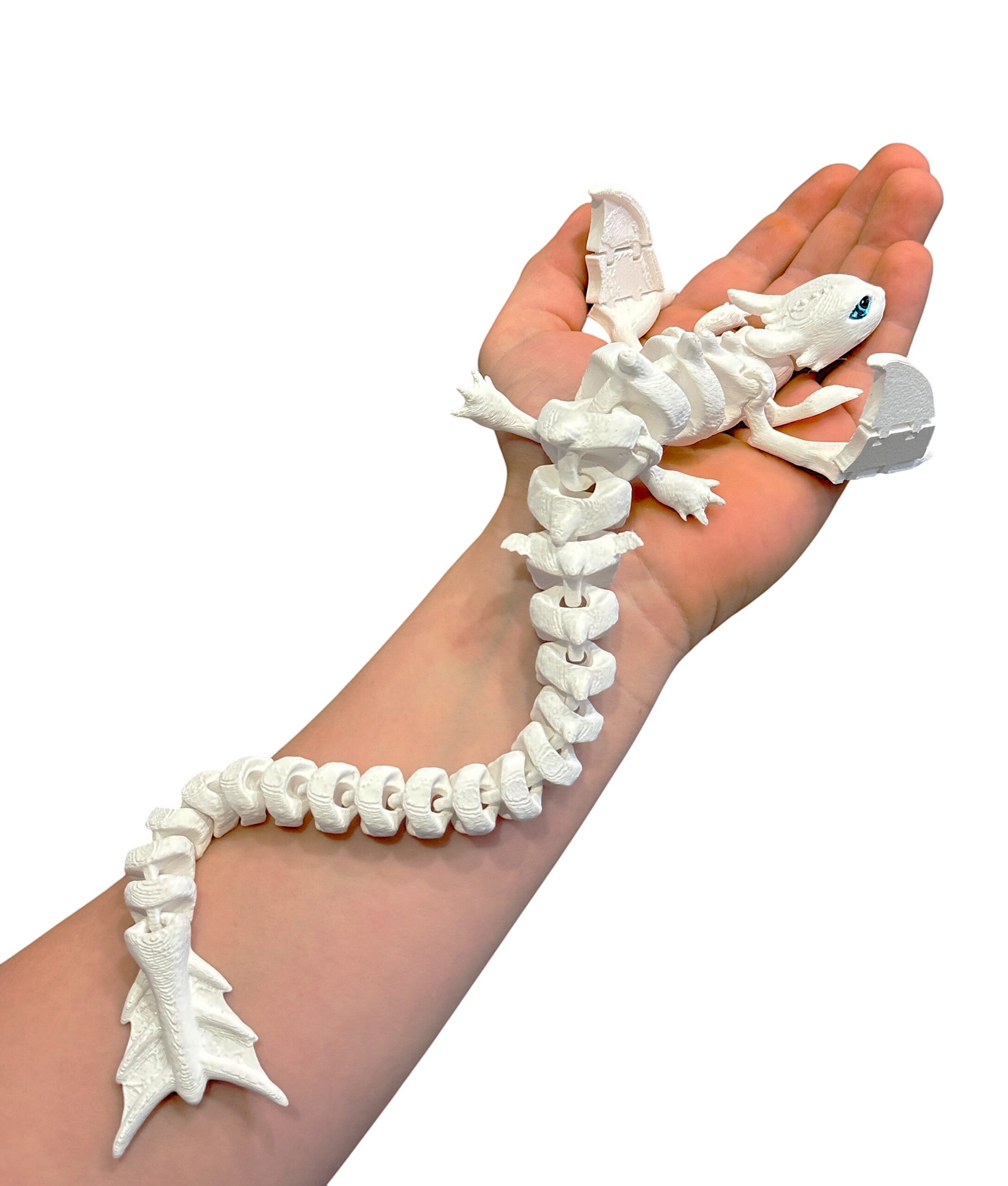 Biała Furia 3D 30 cm– przegubowa figurka inspirowana „Jak wytresować smoka”
