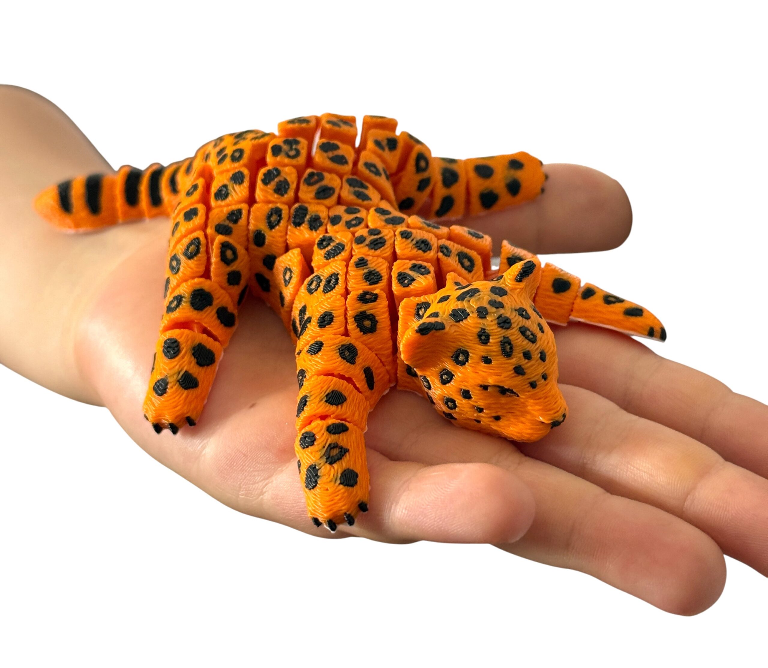 Lampart Plamisty 3D – Segmentowa, Ruchoma Figurka, zabawka