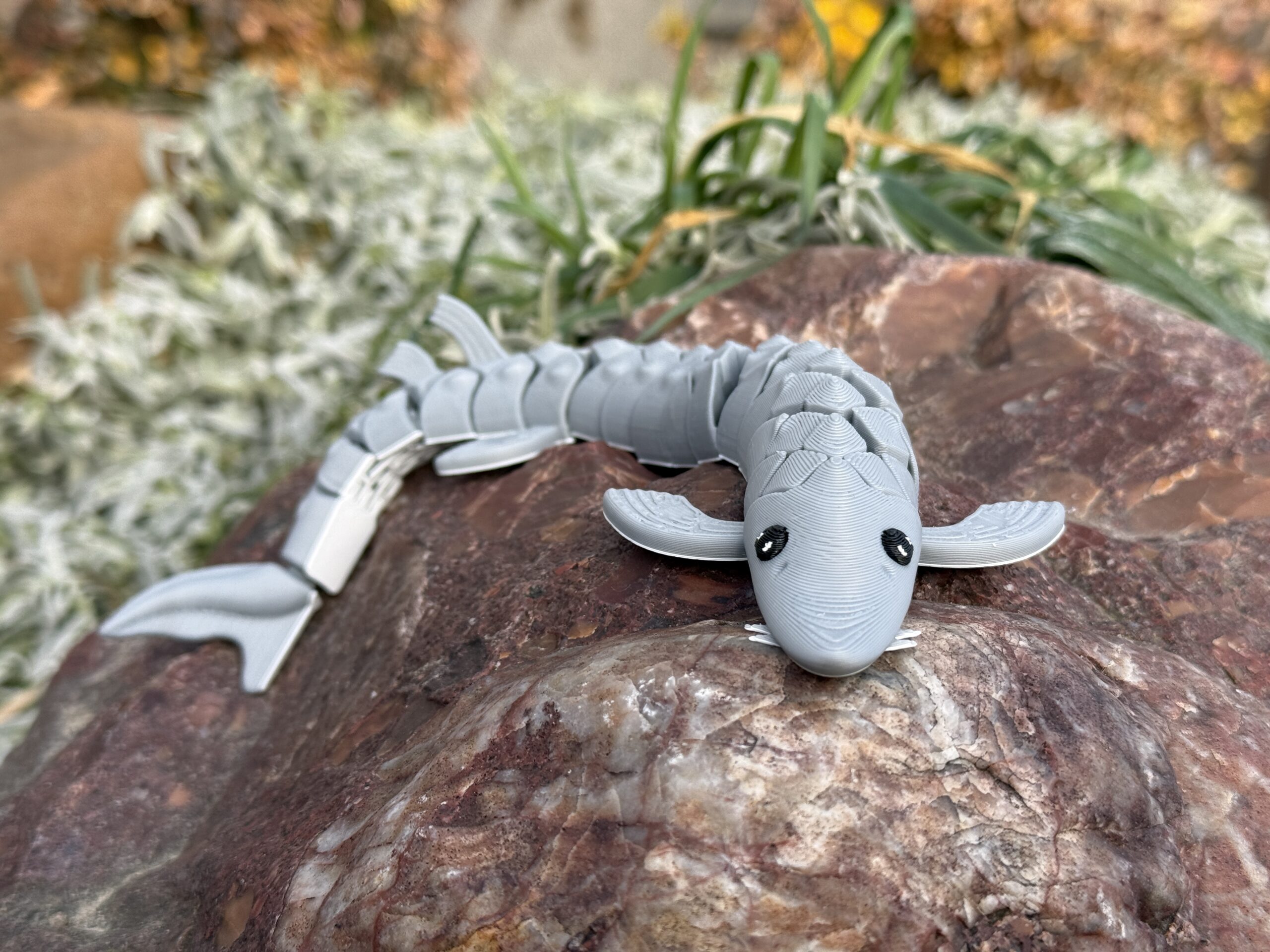 Segmentowa ryba Jesiotr 3D– figurka segmentowa, ruchoma 20 cm, zabawka - obrazek 10