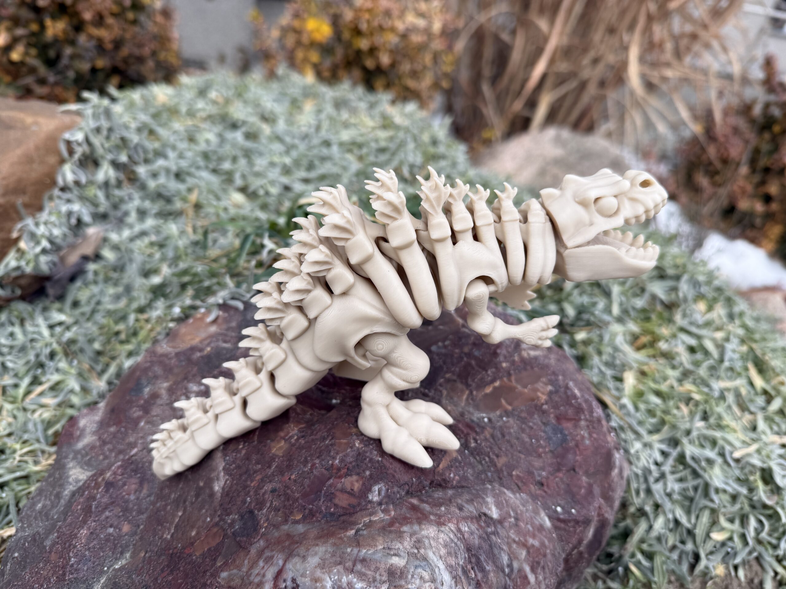 Godzilla 3D – szkielet legendarnego tytana, ruchoma figurka 3D z otwieraną paszczą - obrazek 3