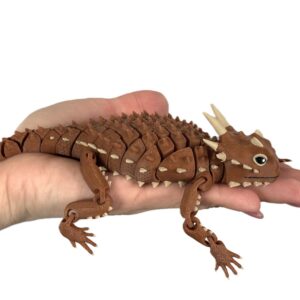 Jaszczurka Rogata 3D – przegubowa figurka, segmentowa, w pełni ruchoma, realistyczny gad