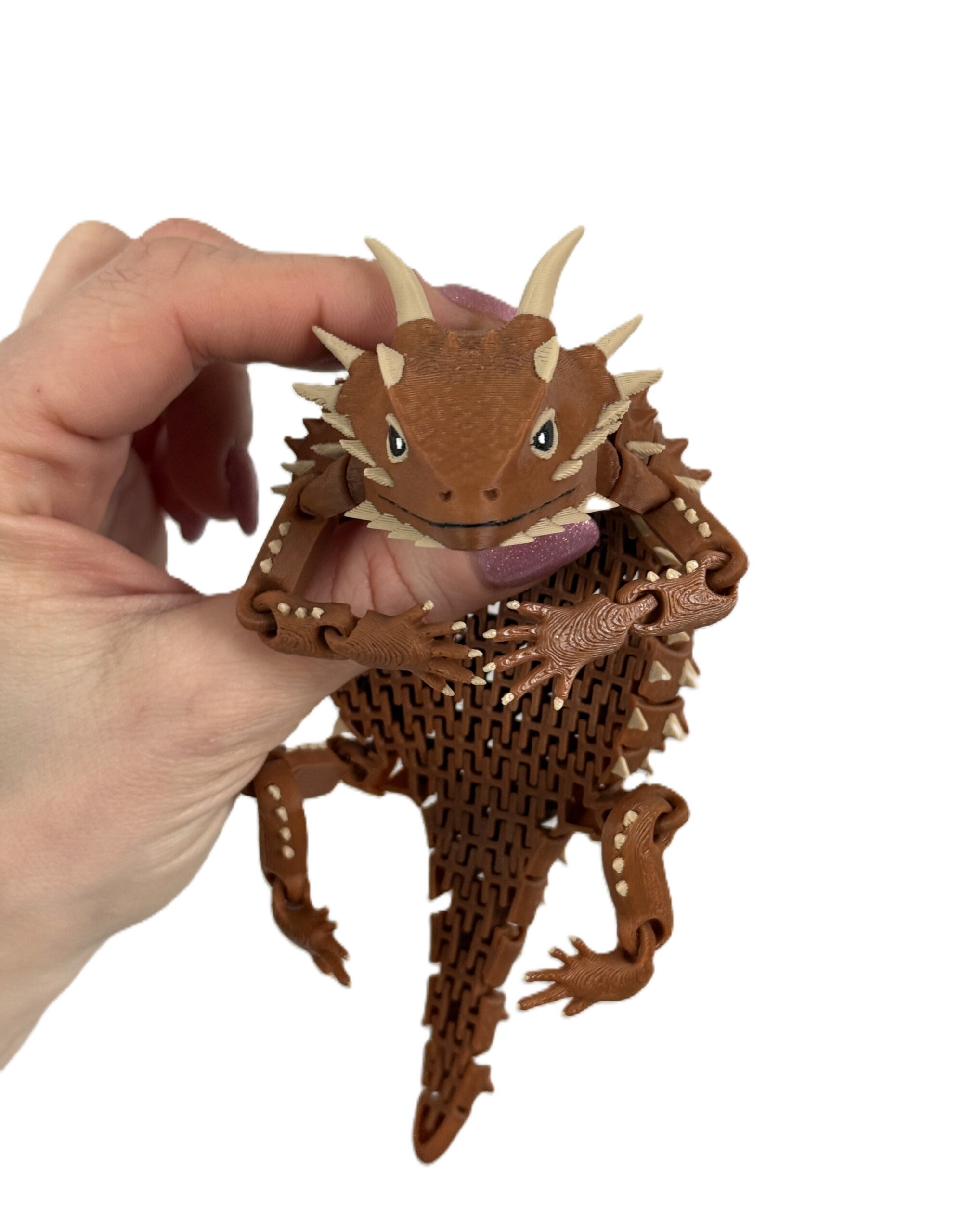 Jaszczurka Rogata 3D – przegubowa figurka, segmentowa, w pełni ruchoma, realistyczny gad - obrazek 8