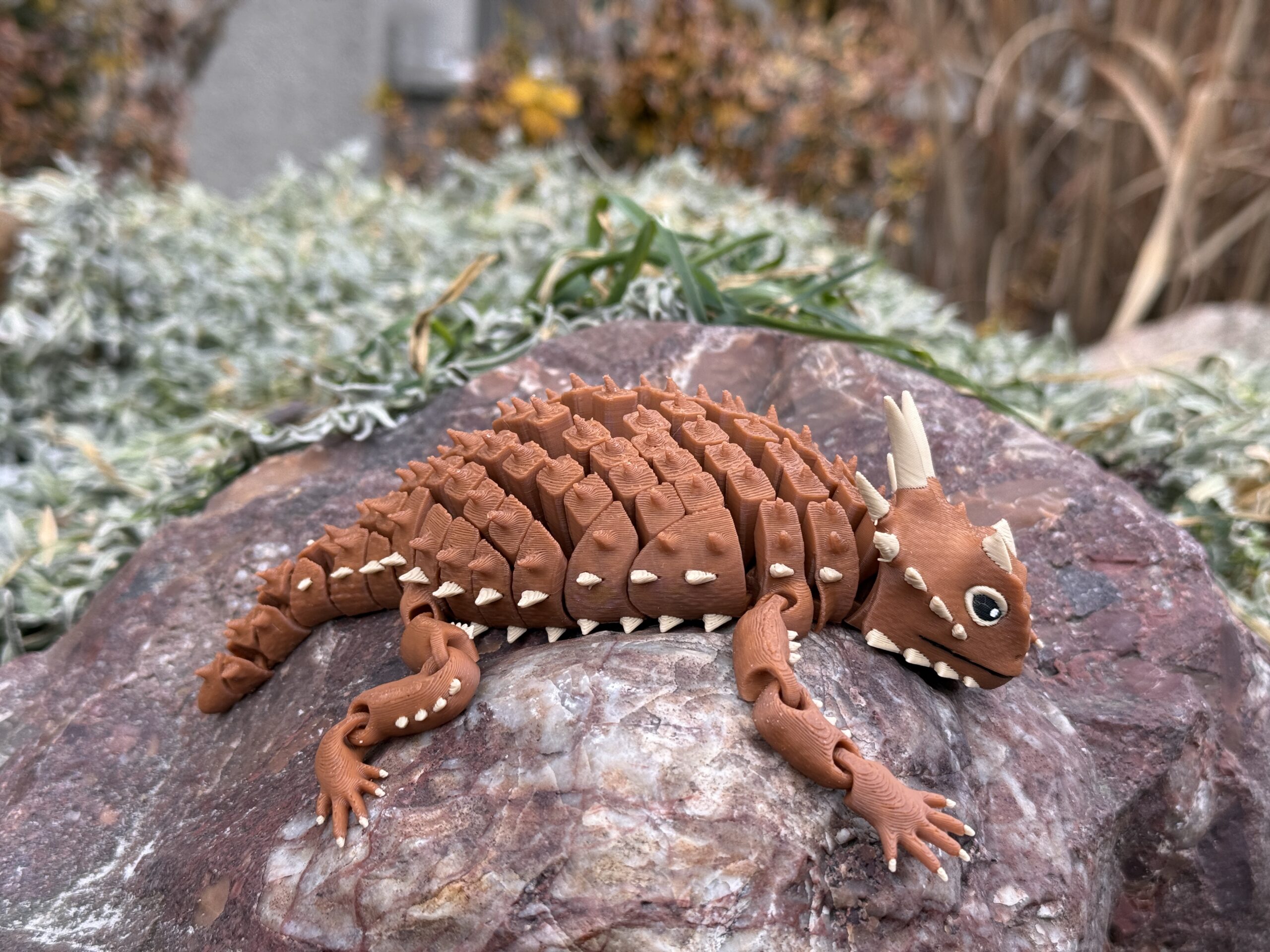 Jaszczurka Rogata 3D – przegubowa figurka, segmentowa, w pełni ruchoma, realistyczny gad - obrazek 9