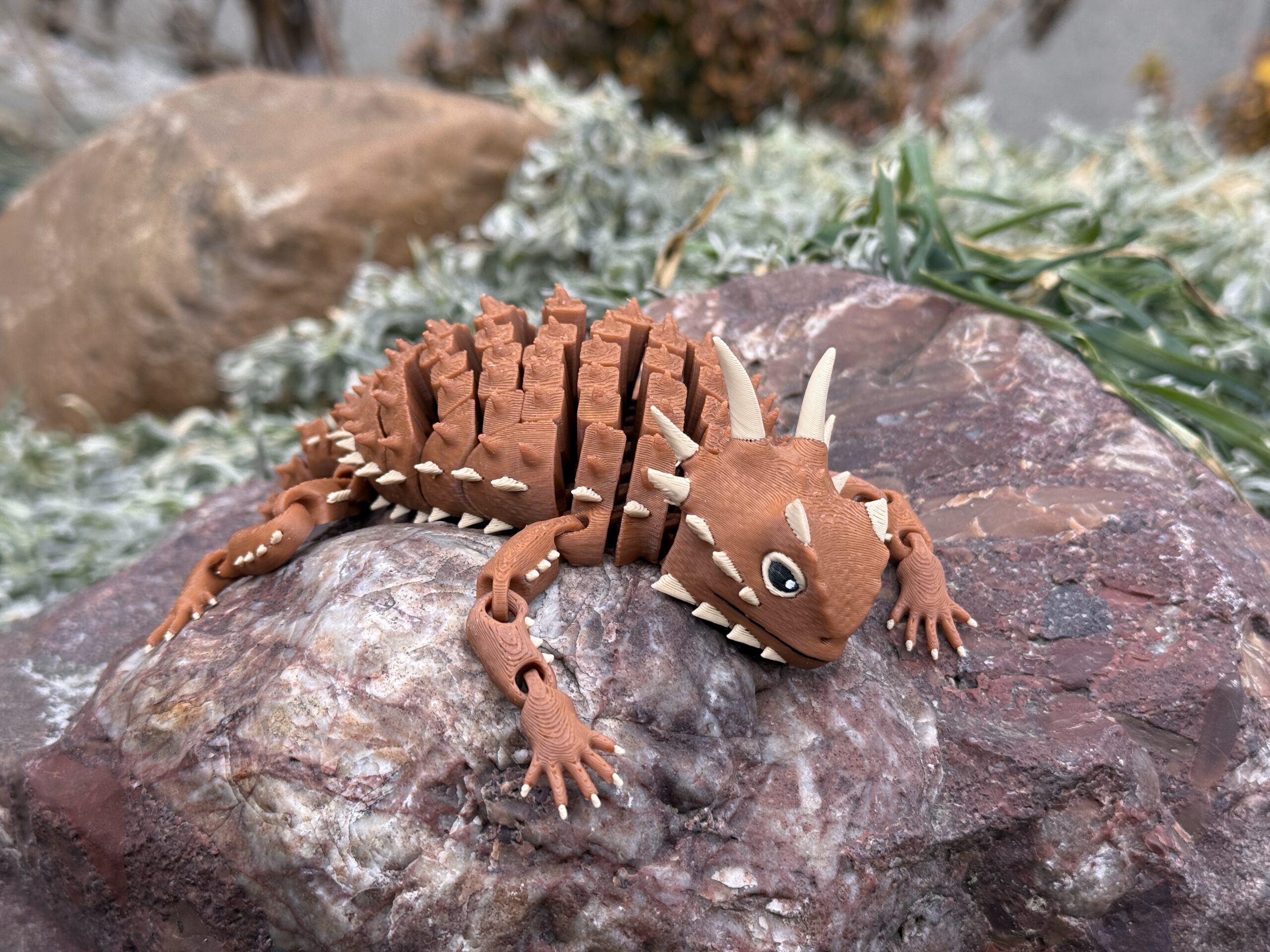 Jaszczurka Rogata 3D – przegubowa figurka, segmentowa, w pełni ruchoma, realistyczny gad - obrazek 10