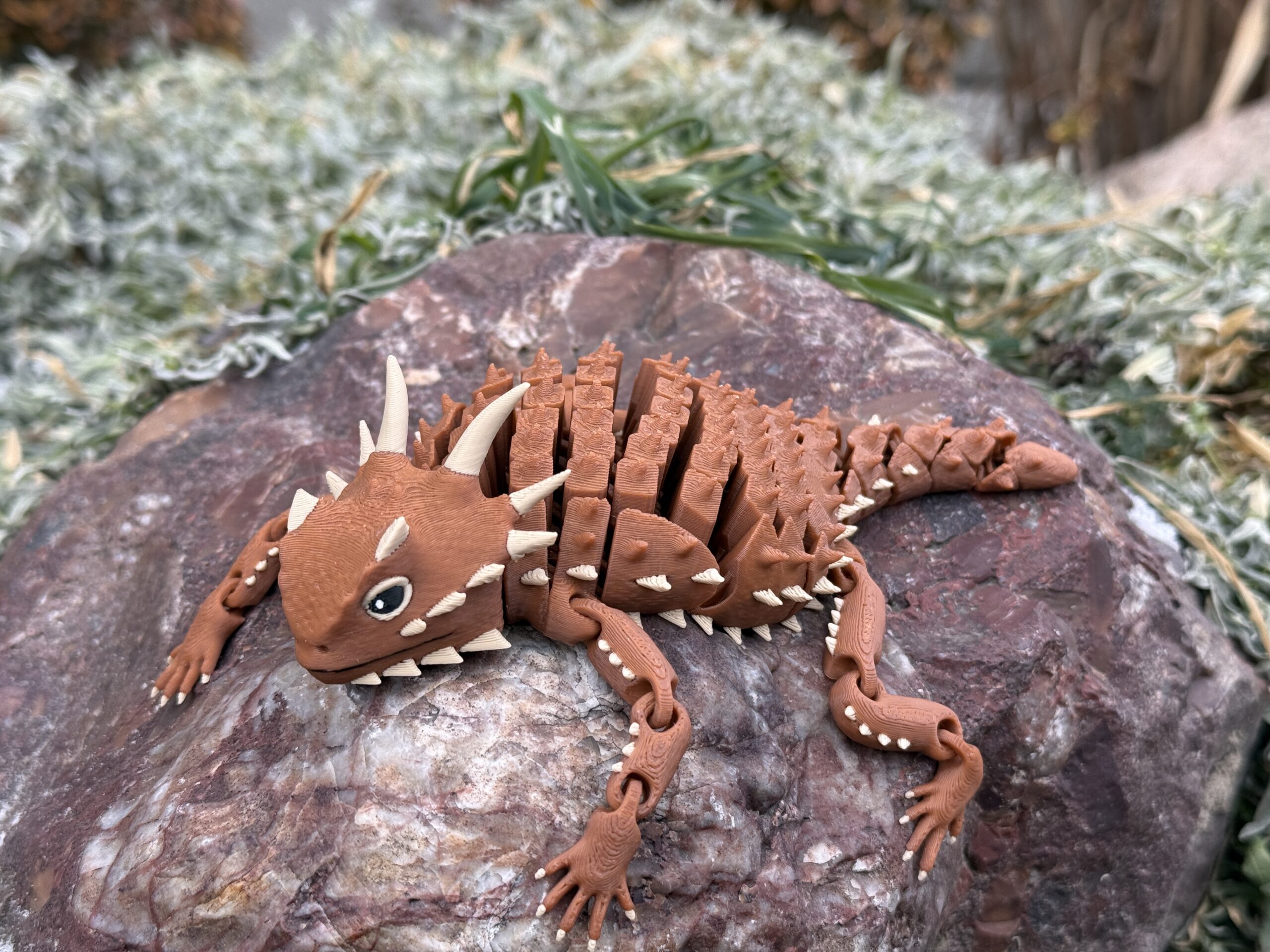 Jaszczurka Rogata 3D – przegubowa figurka, segmentowa, w pełni ruchoma, realistyczny gad - obrazek 11