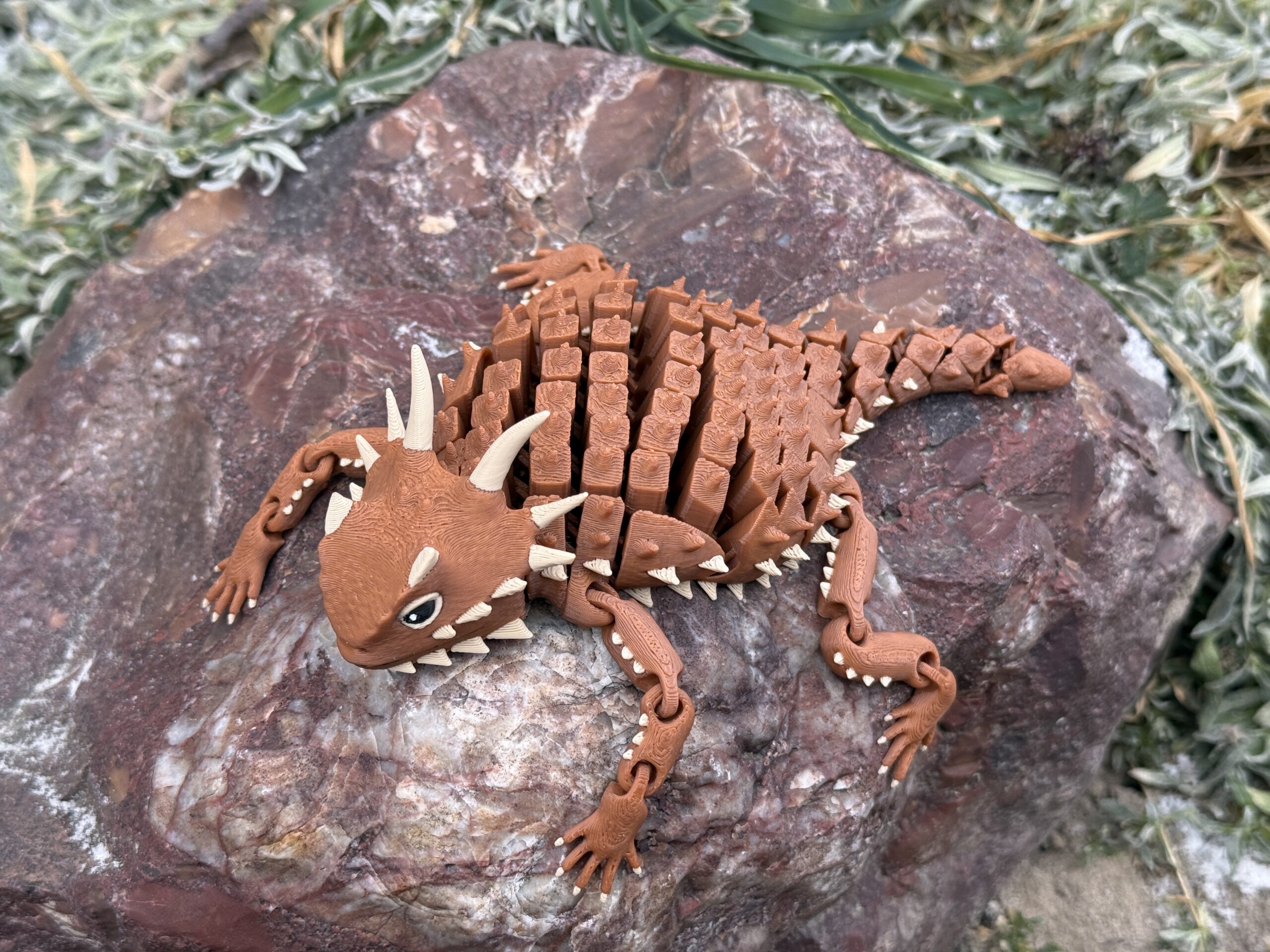 Jaszczurka Rogata 3D – przegubowa figurka, segmentowa, w pełni ruchoma, realistyczny gad - obrazek 12