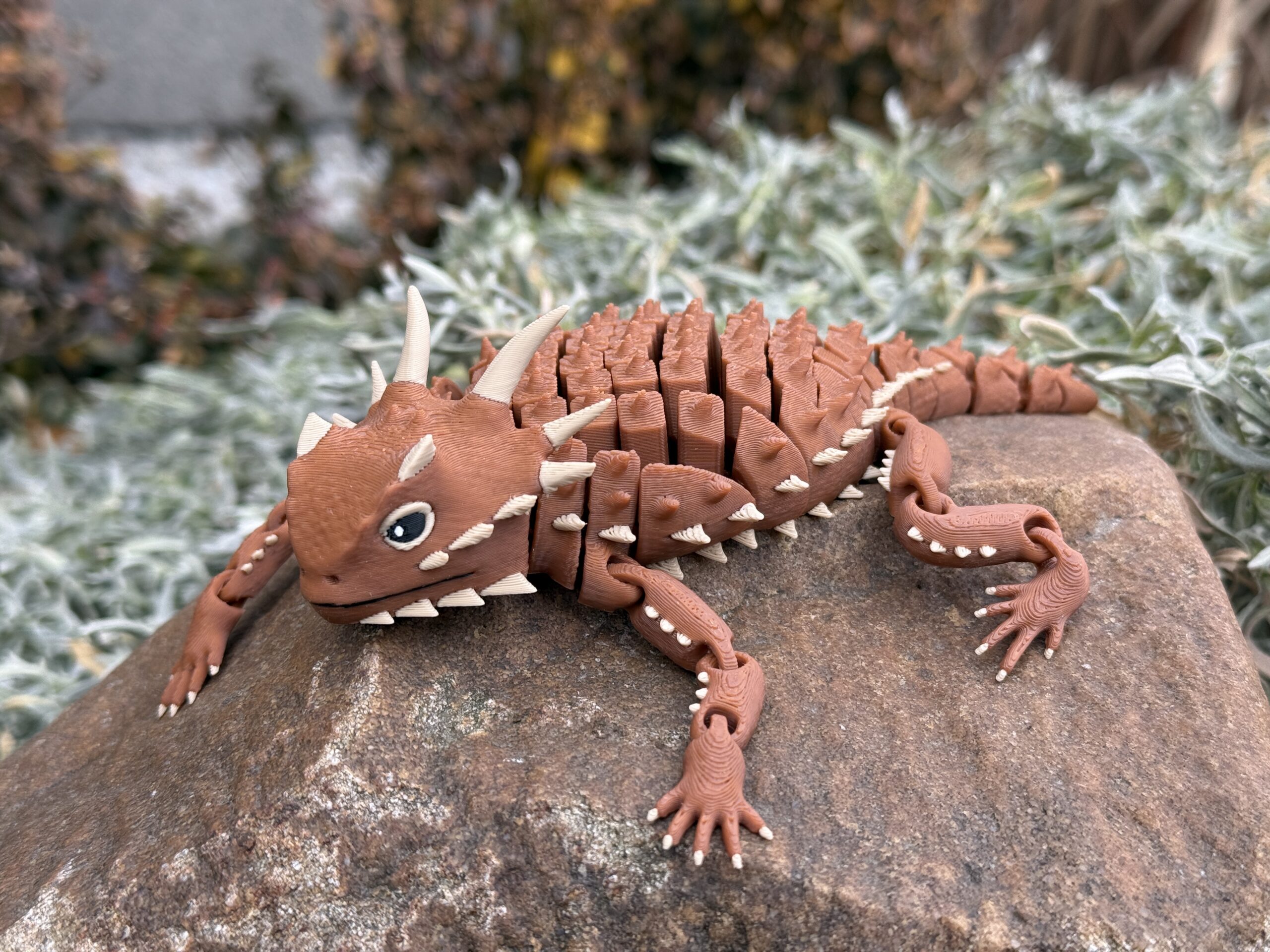 Jaszczurka Rogata 3D – przegubowa figurka, segmentowa, w pełni ruchoma, realistyczny gad - obrazek 15