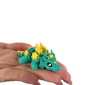 Gwieździsty Smok 3D ze skrzydełkami – przegubowa, ruchoma mini figurka o magicznej sylwetce