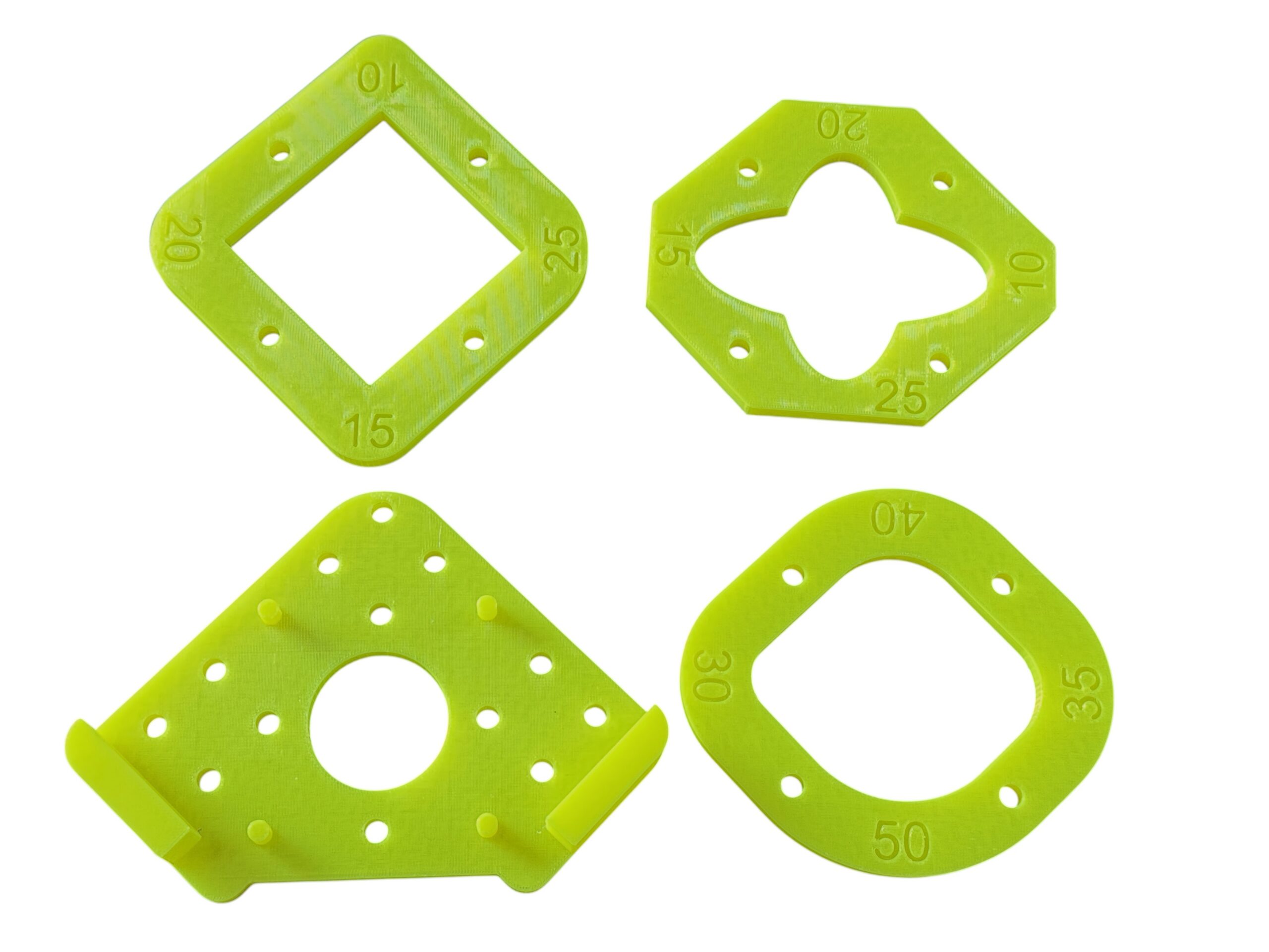 Szablon / wzornik do frezowania narożników 12w1 / 10-50 mm