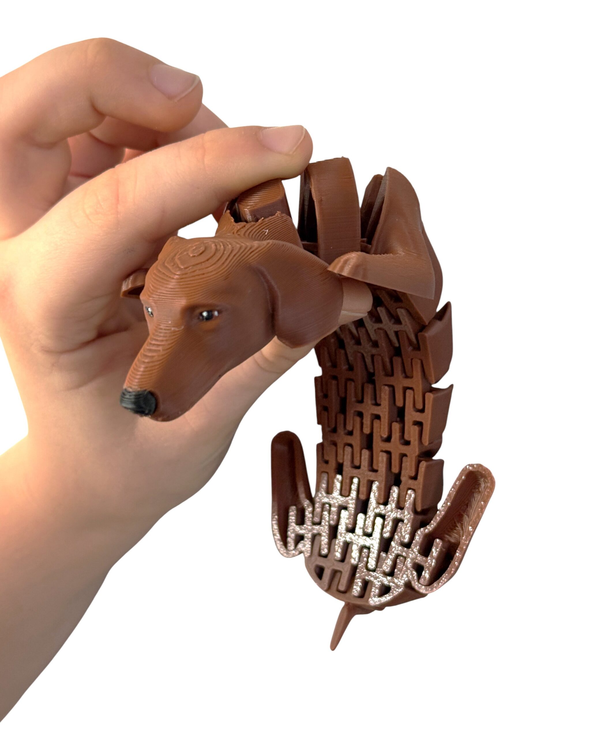 Jamnik 3D – Segmentowa figurka, piesek z charakterem, zabawka, prezent - obrazek 2