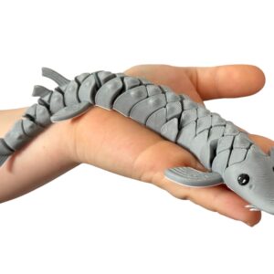 Segmentowa ryba Jesiotr 3D– figurka segmentowa, ruchoma 20 cm, zabawka