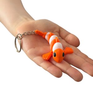 Rybka Błazenek 3D – mini figurka i brelok inspirowany Nemo, zabawka