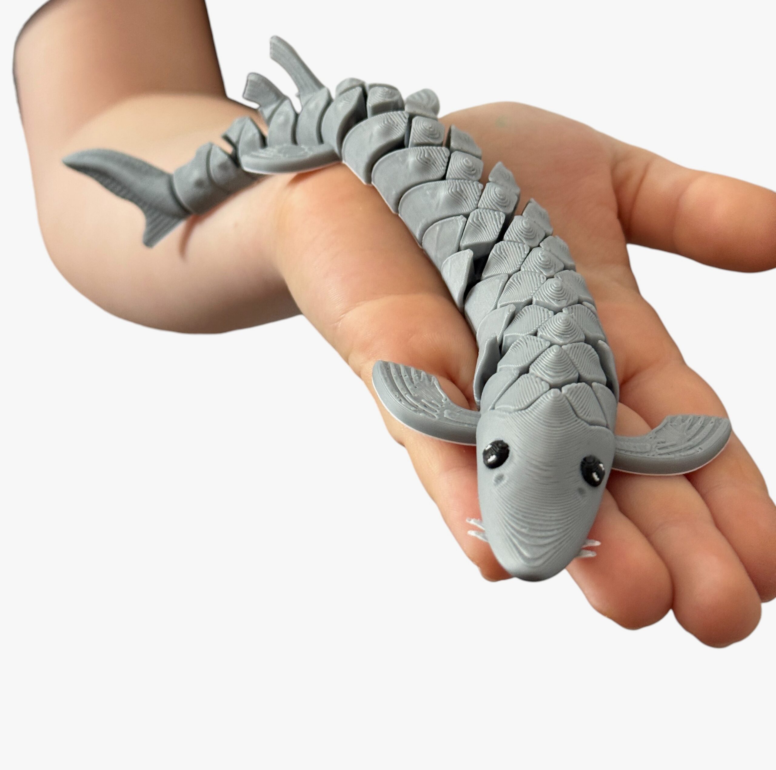 Segmentowa ryba Jesiotr 3D– figurka segmentowa, ruchoma 20 cm, zabawka - obrazek 15