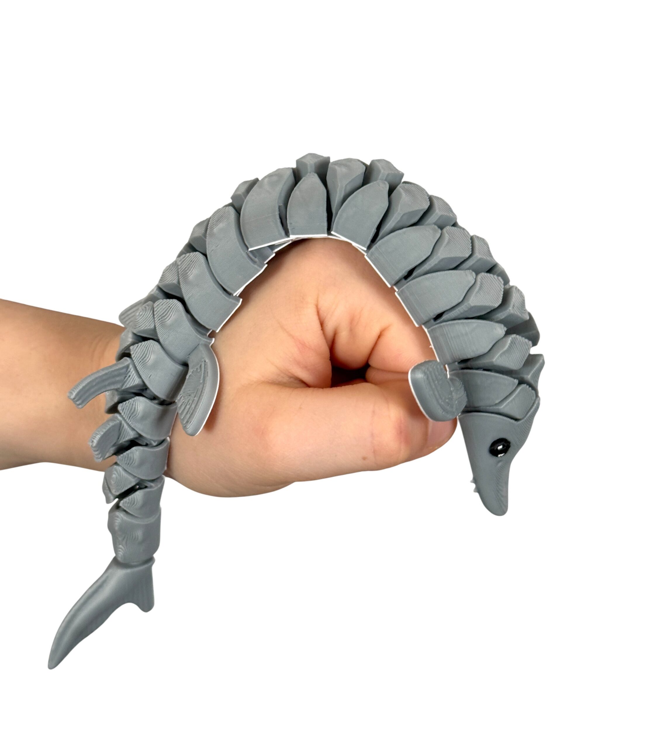 Segmentowa ryba Jesiotr 3D– figurka segmentowa, ruchoma 20 cm, zabawka - obrazek 16