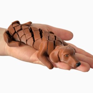 Jamnik 3D – Segmentowa figurka, piesek z charakterem, zabawka, prezent