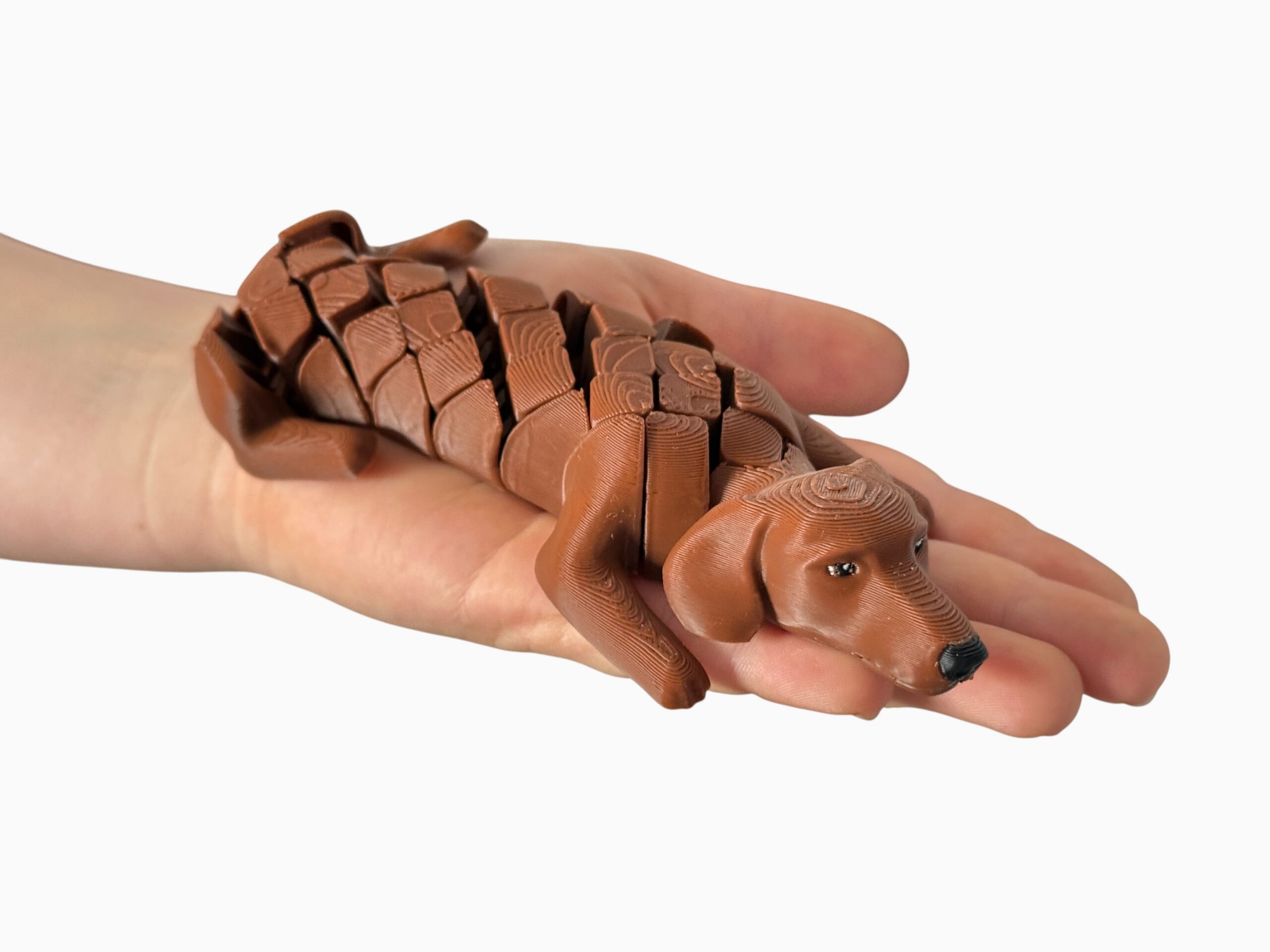 Jamnik 3D – Segmentowa figurka, piesek z charakterem, zabawka, prezent