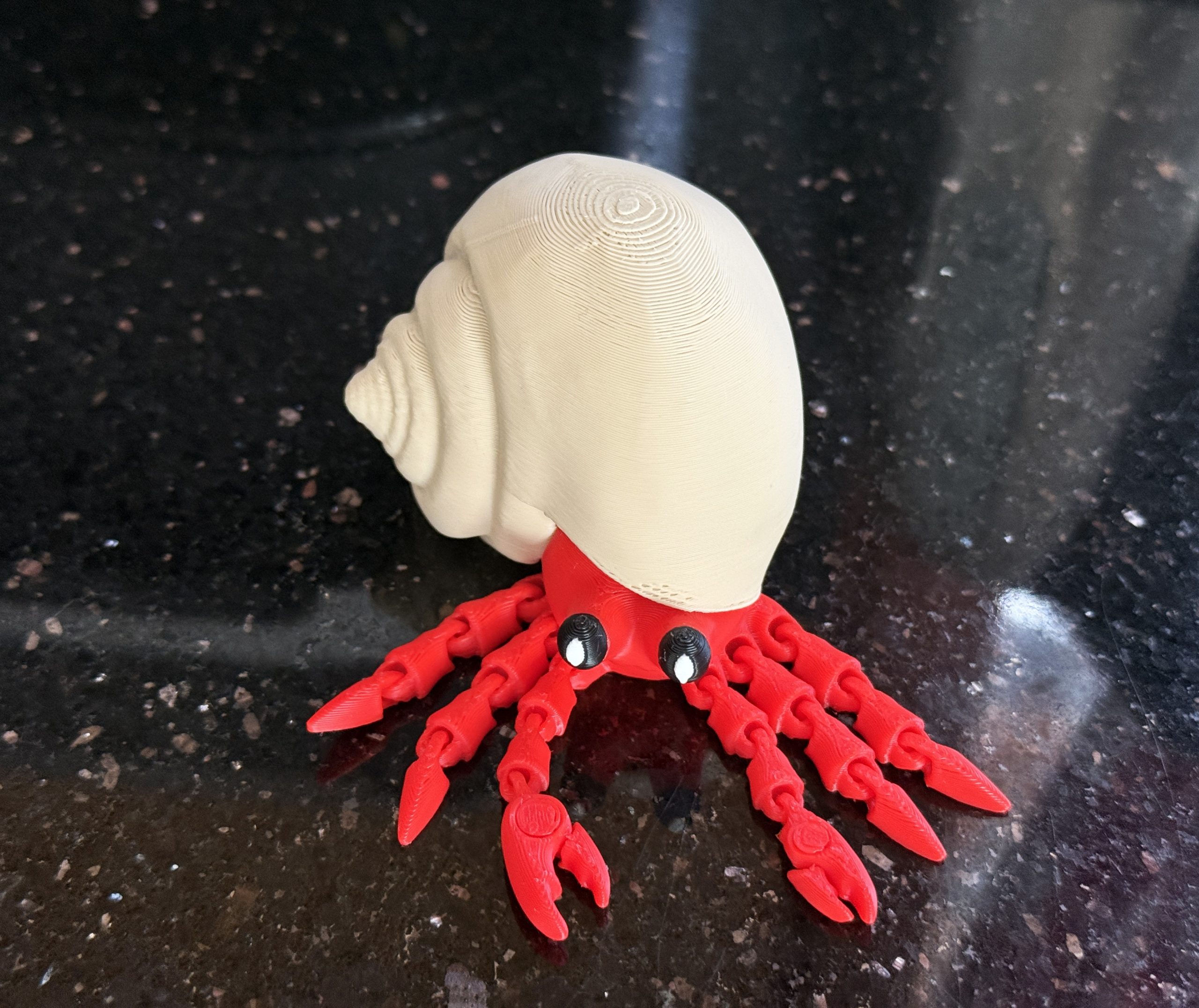 Krab pustelnik w muszli 3D – przegubowa figurka z ruchomymi szczypcami, zabawka, prezent - obrazek 6