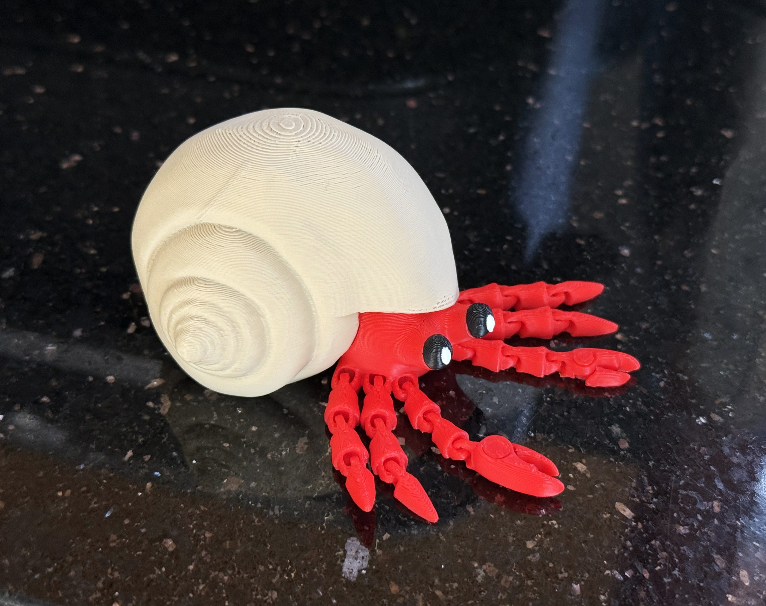 Krab pustelnik w muszli 3D – przegubowa figurka z ruchomymi szczypcami, zabawka, prezent - obrazek 7