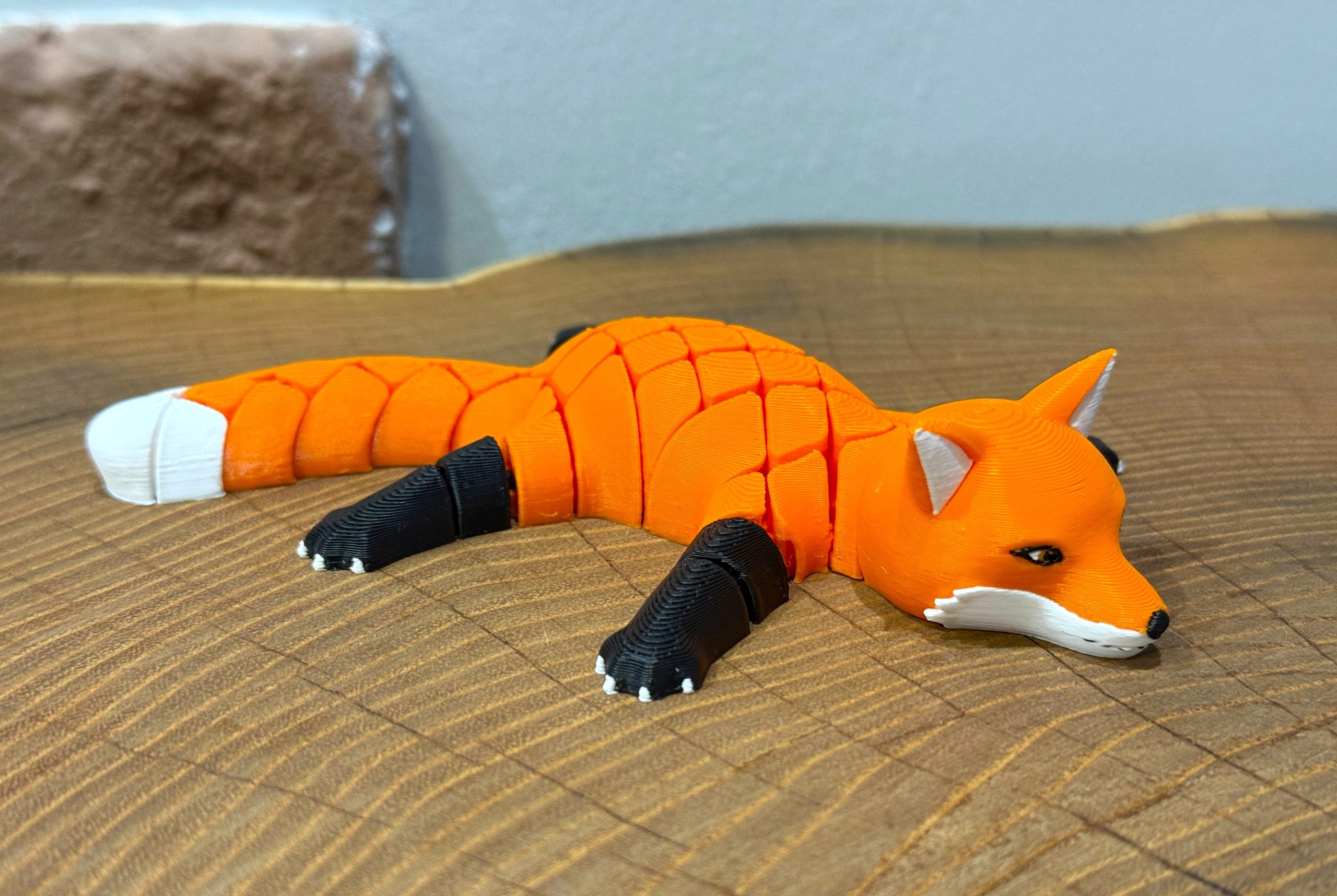 Segmentowy Lis 3D – ruchoma, elastyczna figurka, zabawka - obrazek 5