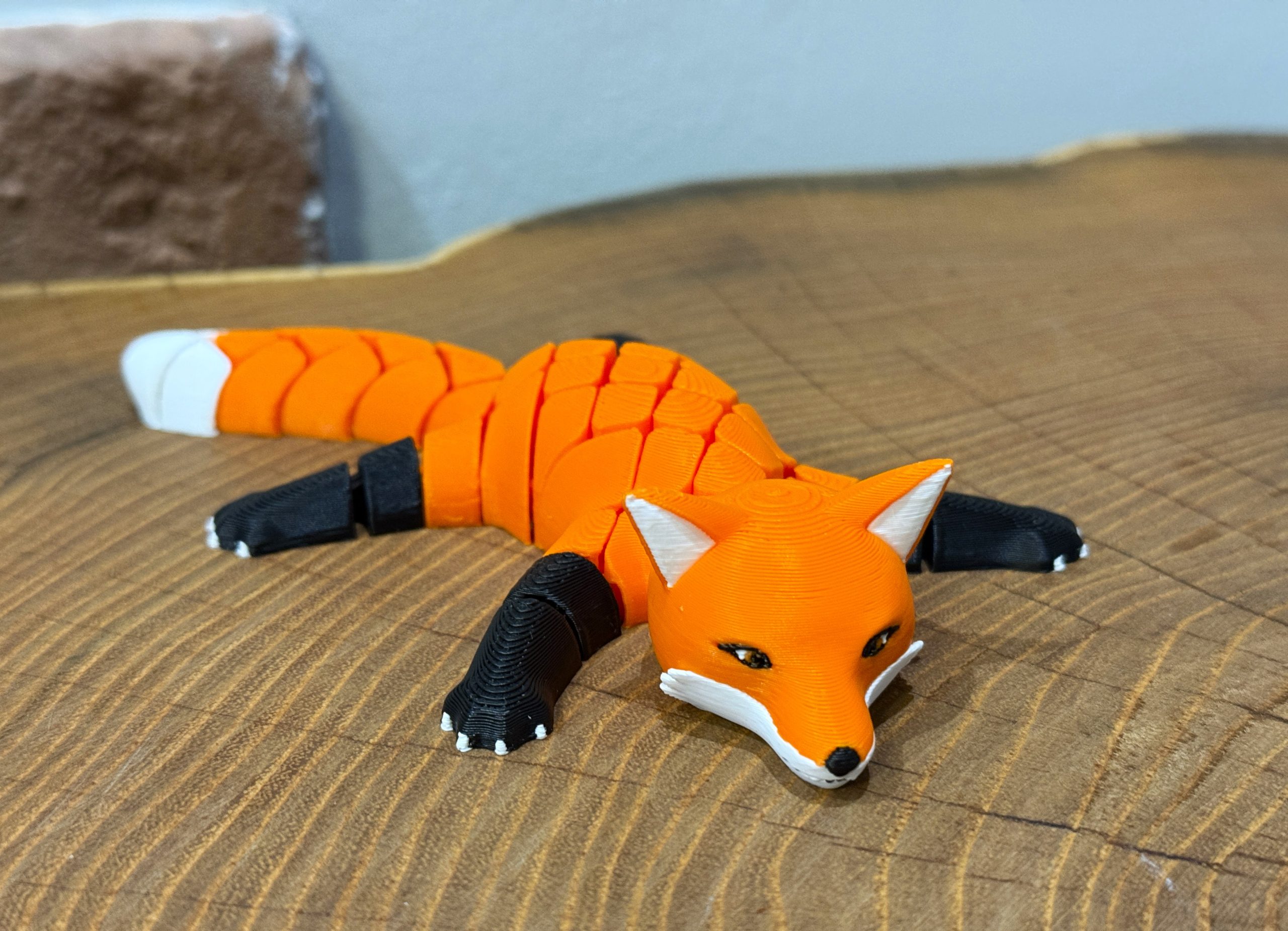 Segmentowy Lis 3D – ruchoma, elastyczna figurka, zabawka - obrazek 6