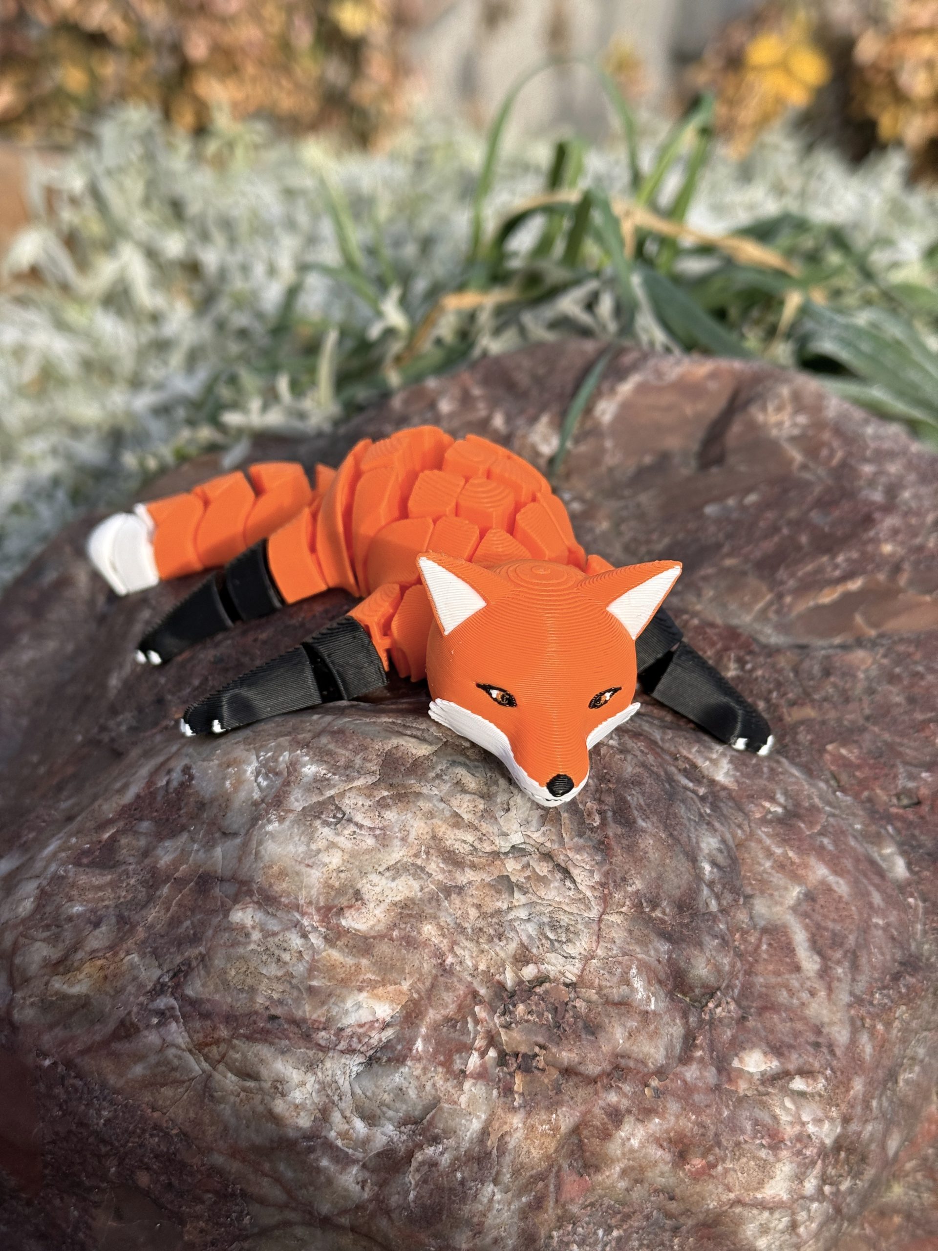 Segmentowy Lis 3D – ruchoma, elastyczna figurka, zabawka - obrazek 8