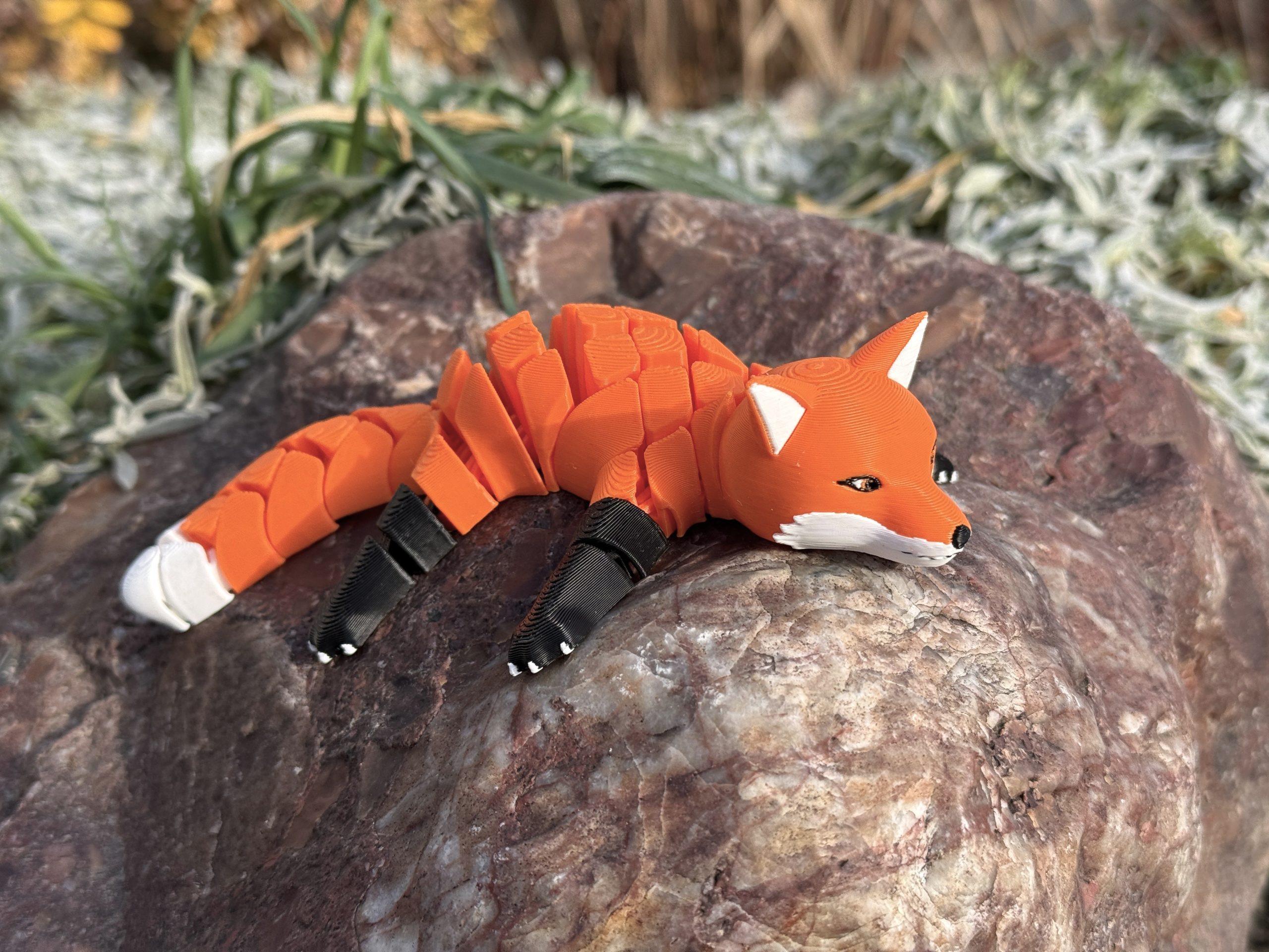 Segmentowy Lis 3D – ruchoma, elastyczna figurka, zabawka - obrazek 9