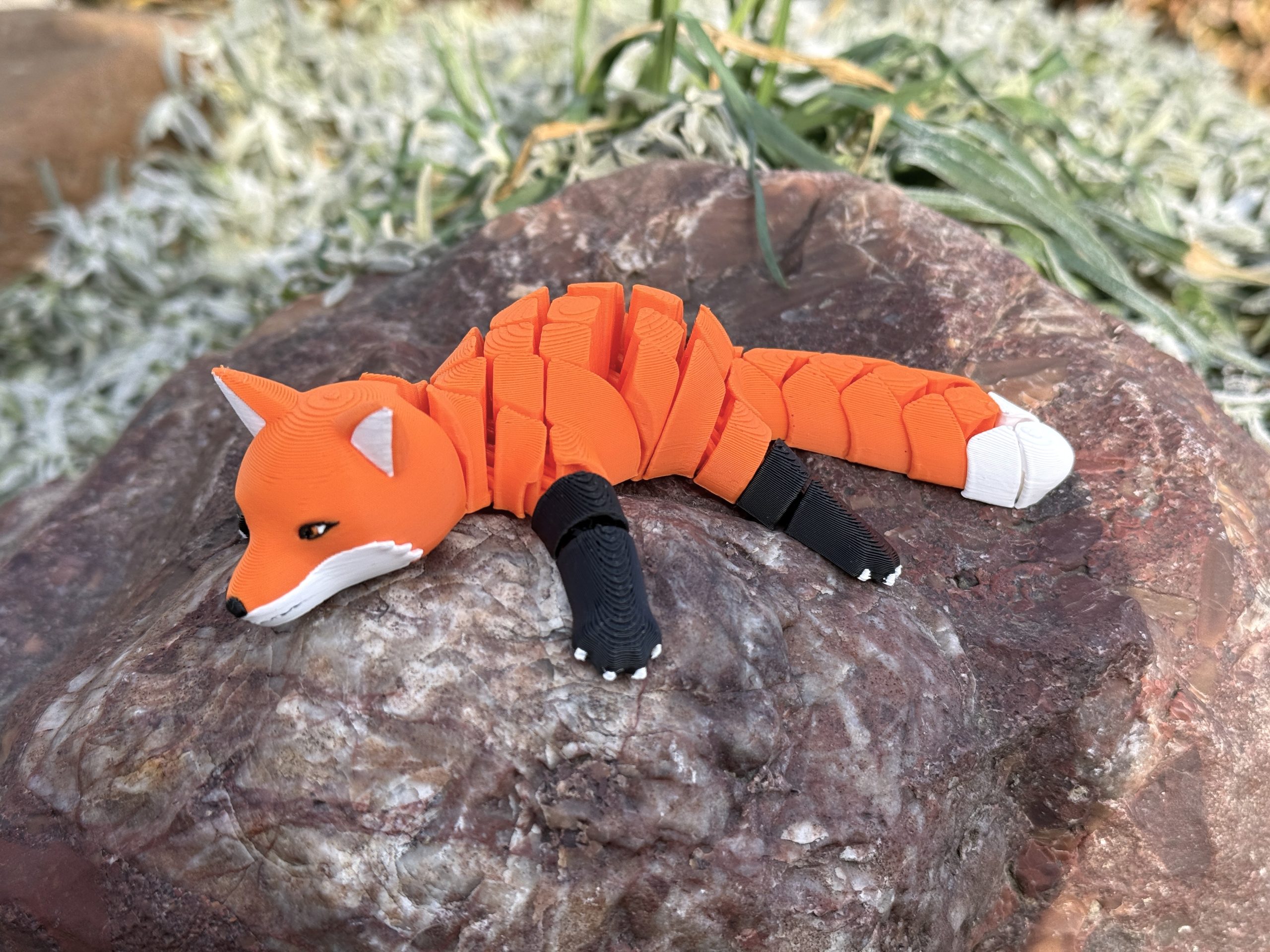 Segmentowy Lis 3D – ruchoma, elastyczna figurka, zabawka - obrazek 10